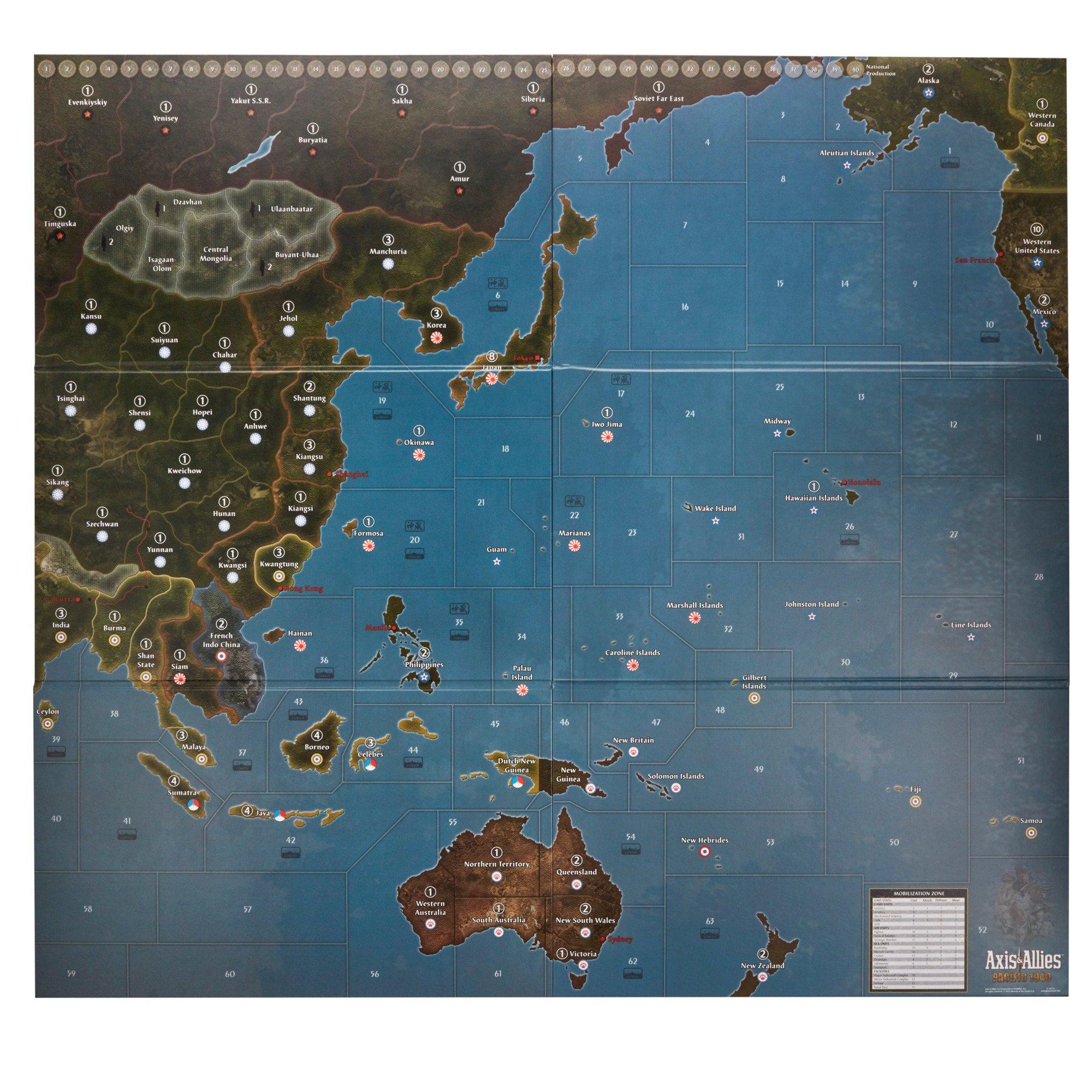 Axis and Allies Pacific 1940 2nd Edition Board Game