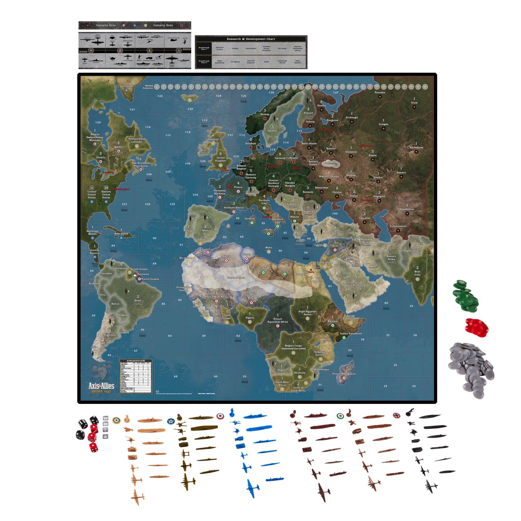 Axis and Allies Europe 1940 2nd Edition Board Game