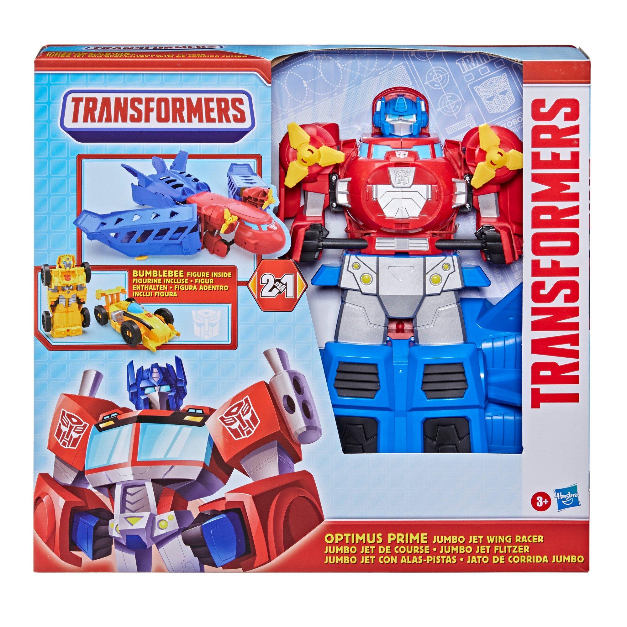 Transformers Optimus Prime Jet Wing Racer with Bumblebee Figure