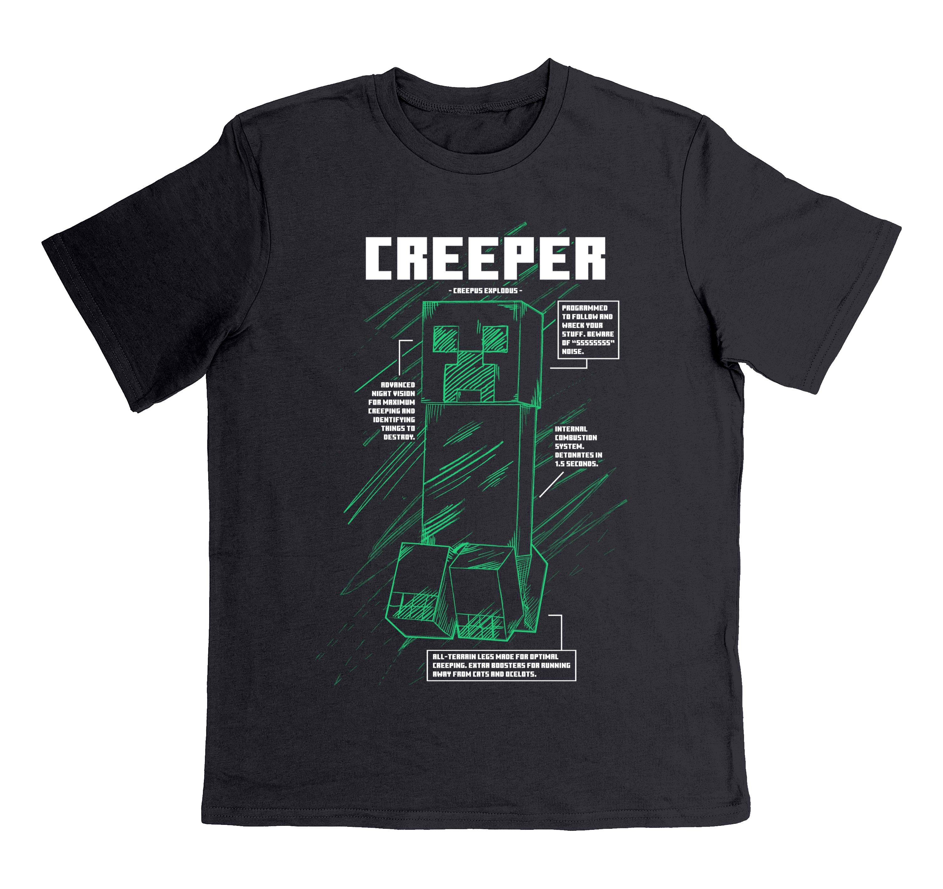 mord nok basketball Minecraft Creeper Anatomy Unisex T-Shirt | GameStop