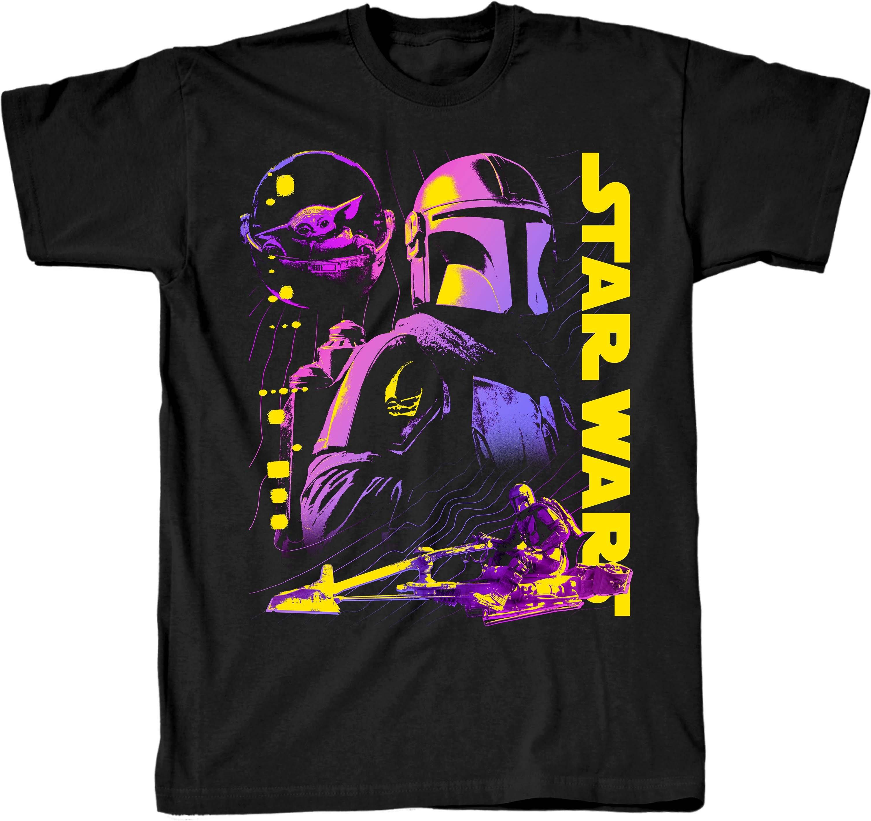 Star Wars The Mandalorian Color Pop Mens TShirt