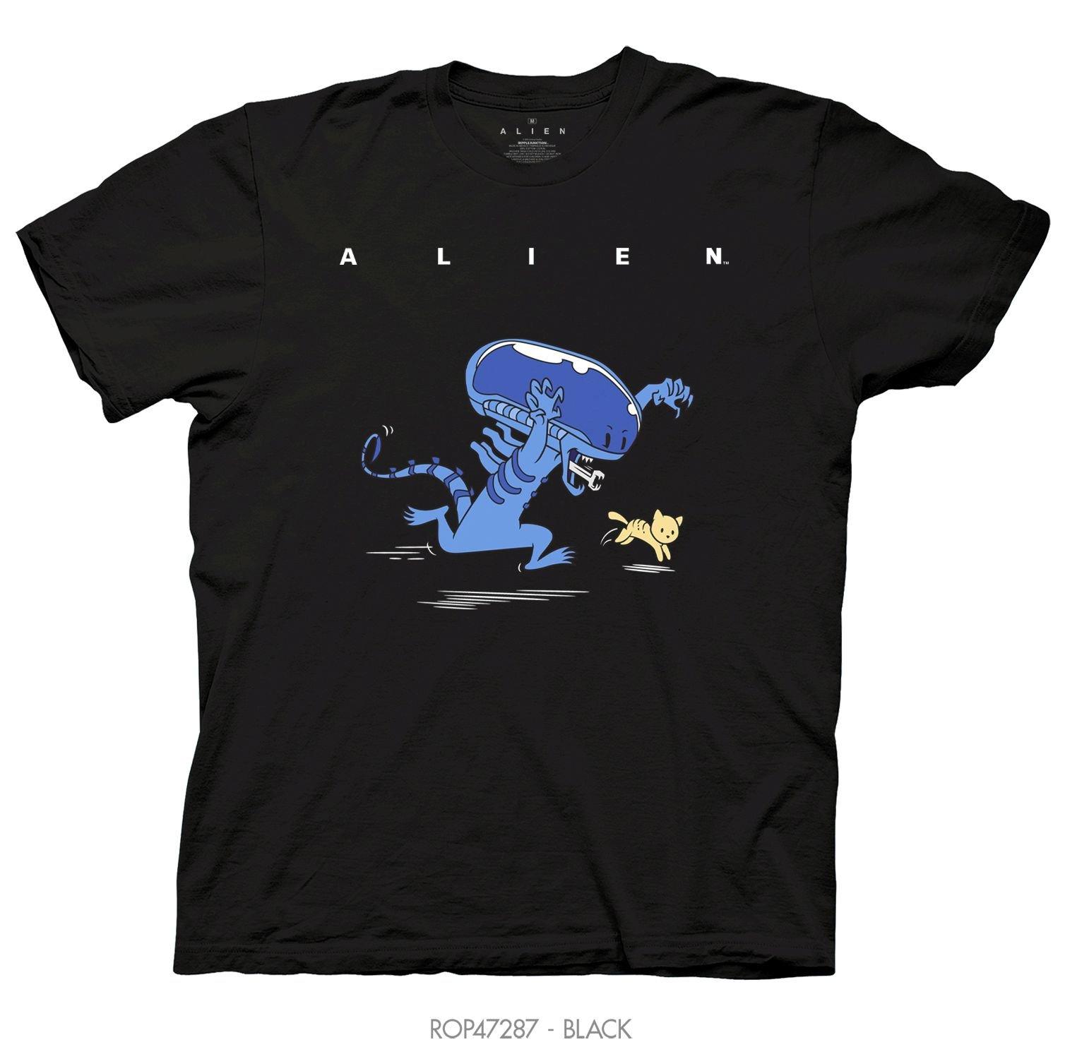 list item 1 of 2 Alien Xenomorph and Cat Men's T-Shirt