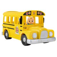 list item 1 of 8 Jazwares CoComelon Musical Yellow School Bus Vehicle with JJ Figure