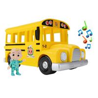 list item 2 of 8 Jazwares CoComelon Musical Yellow School Bus Vehicle with JJ Figure