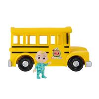list item 5 of 8 Jazwares CoComelon Musical Yellow School Bus Vehicle with JJ Figure