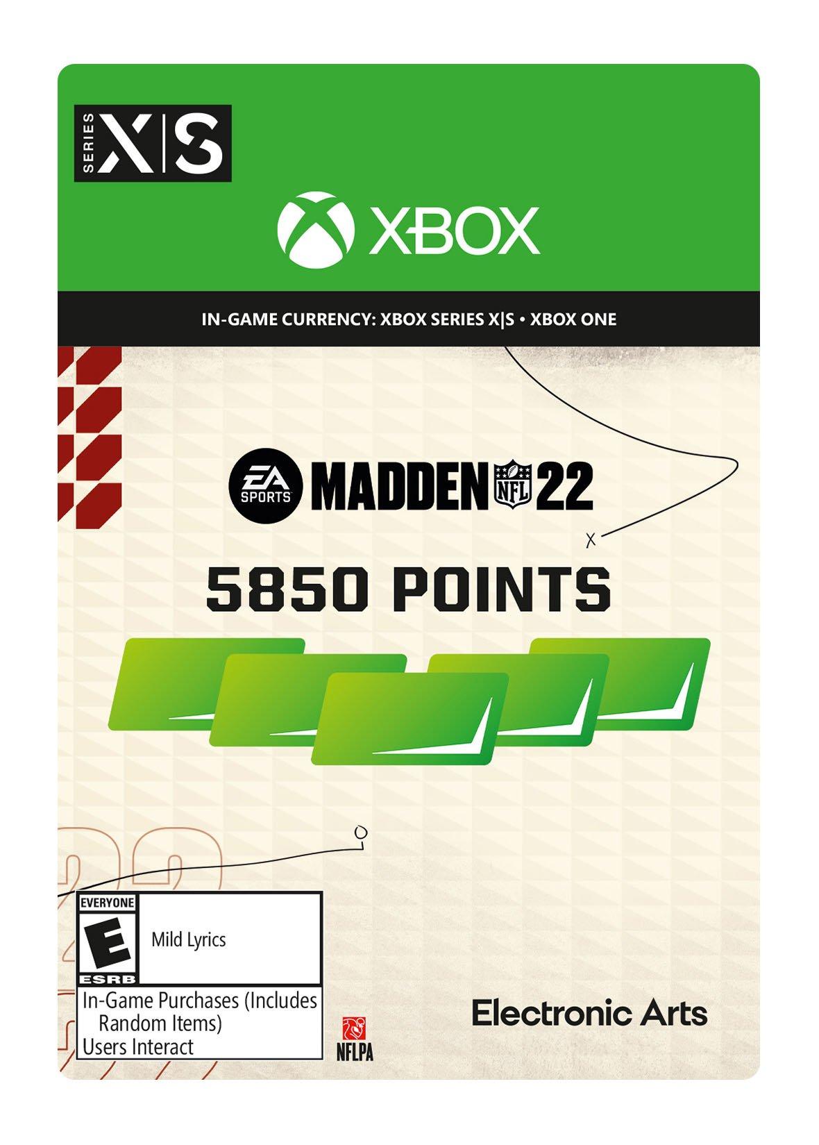 Madden NFL 22 Ultimate Team 5,850 Points for Xbox Series X