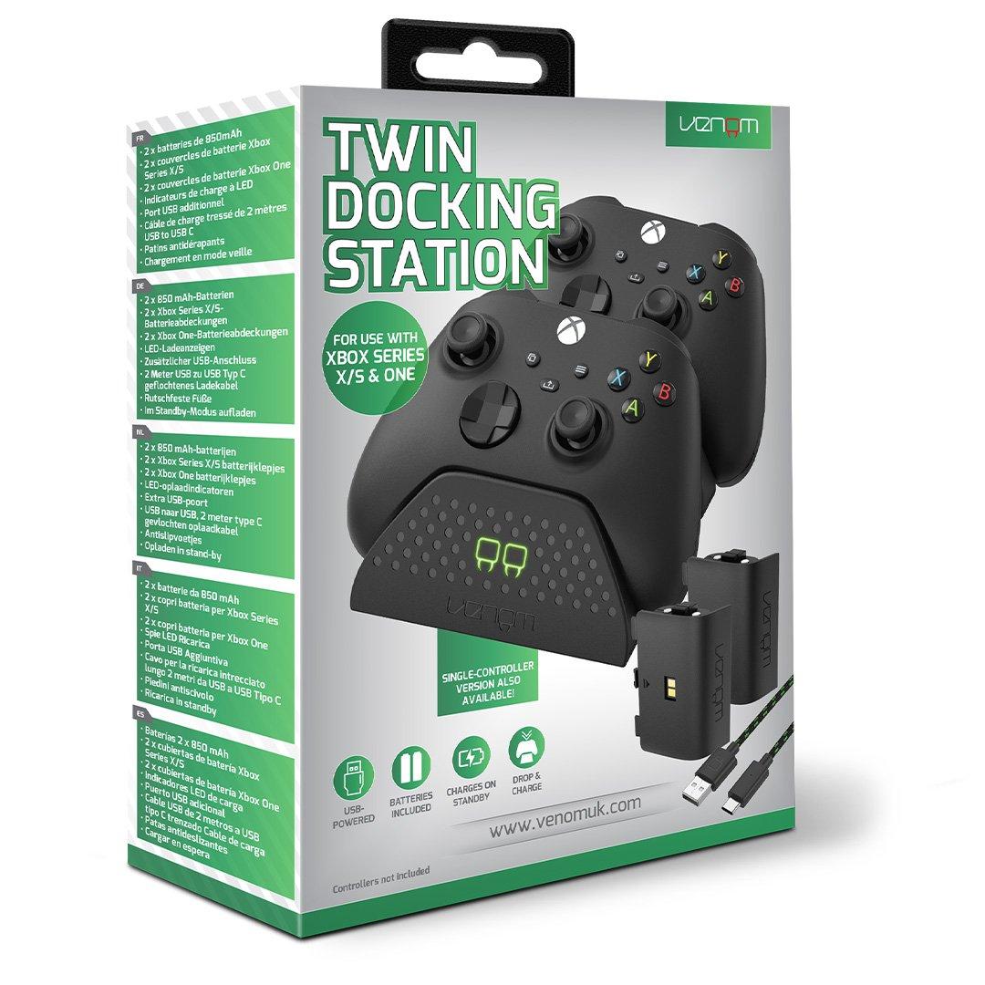  Orzly Xbox Series X, S Cargador de controlador Twin Docking  Station USB Type-C Soporte para Xbox Series X