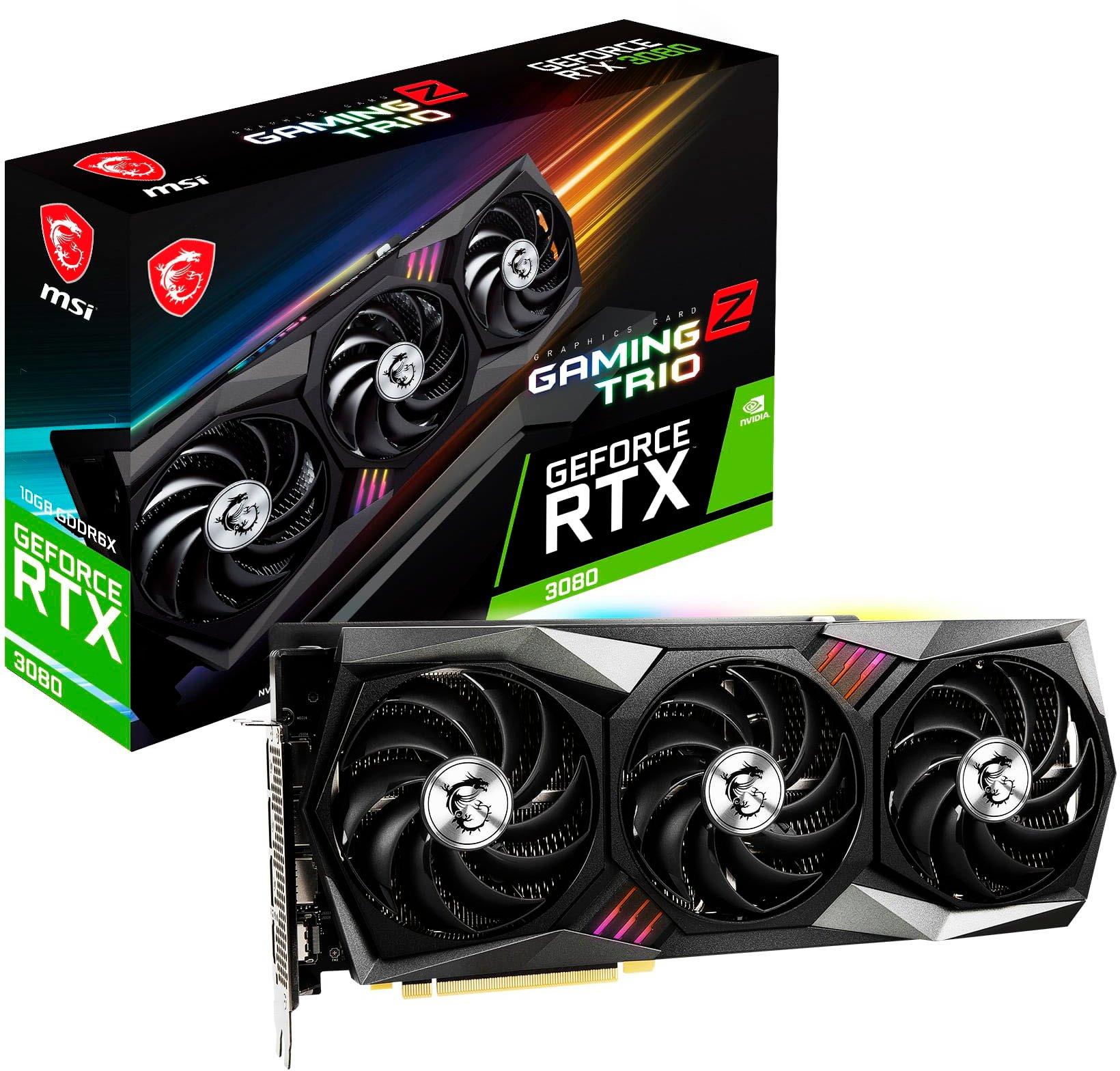 list item 8 of 8 MSI GeForce RTX 3080 GAMING Z TRIO 10G LHR 10GB GDDR6X PCIe 4.0 Graphics Card