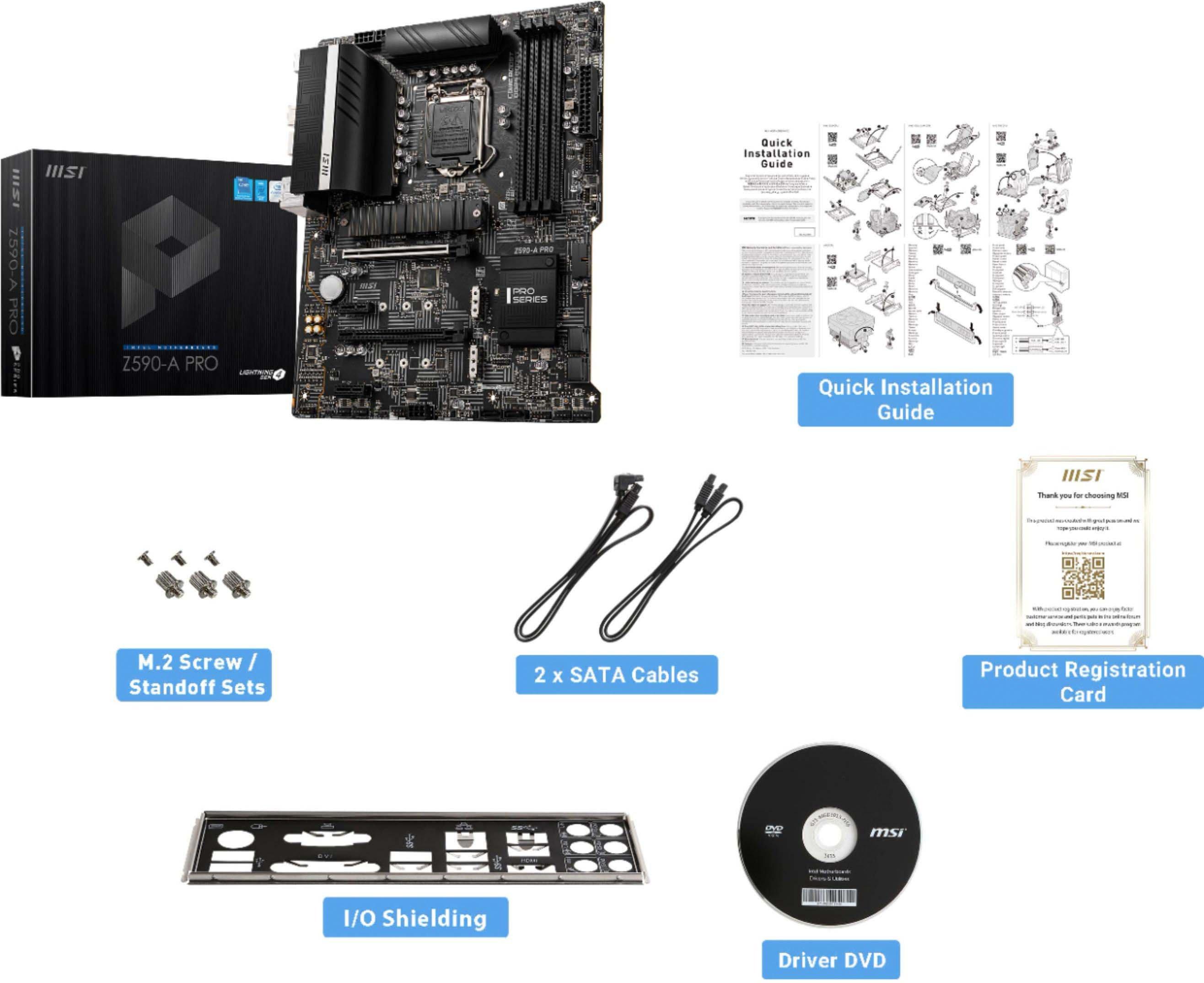 MSI Z590A PRO LGA 1200 PCIe 4.0 ATX Intel Motherboard