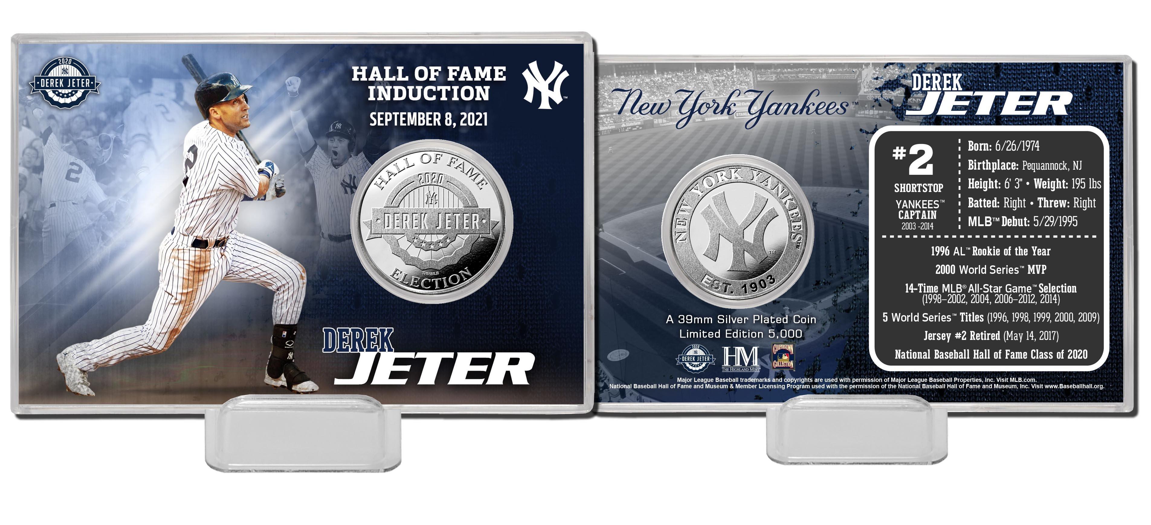 Highland Mint MLB New York Yankees Derek Jeter Hall of Fame