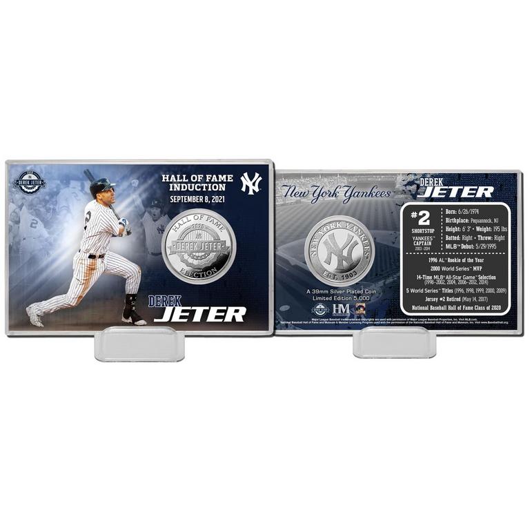 Highland Mint MLB New York Yankees Derek Jeter Hall of Fame Induction GS  Exclusive Silver Coin Card GameStop Exclusive