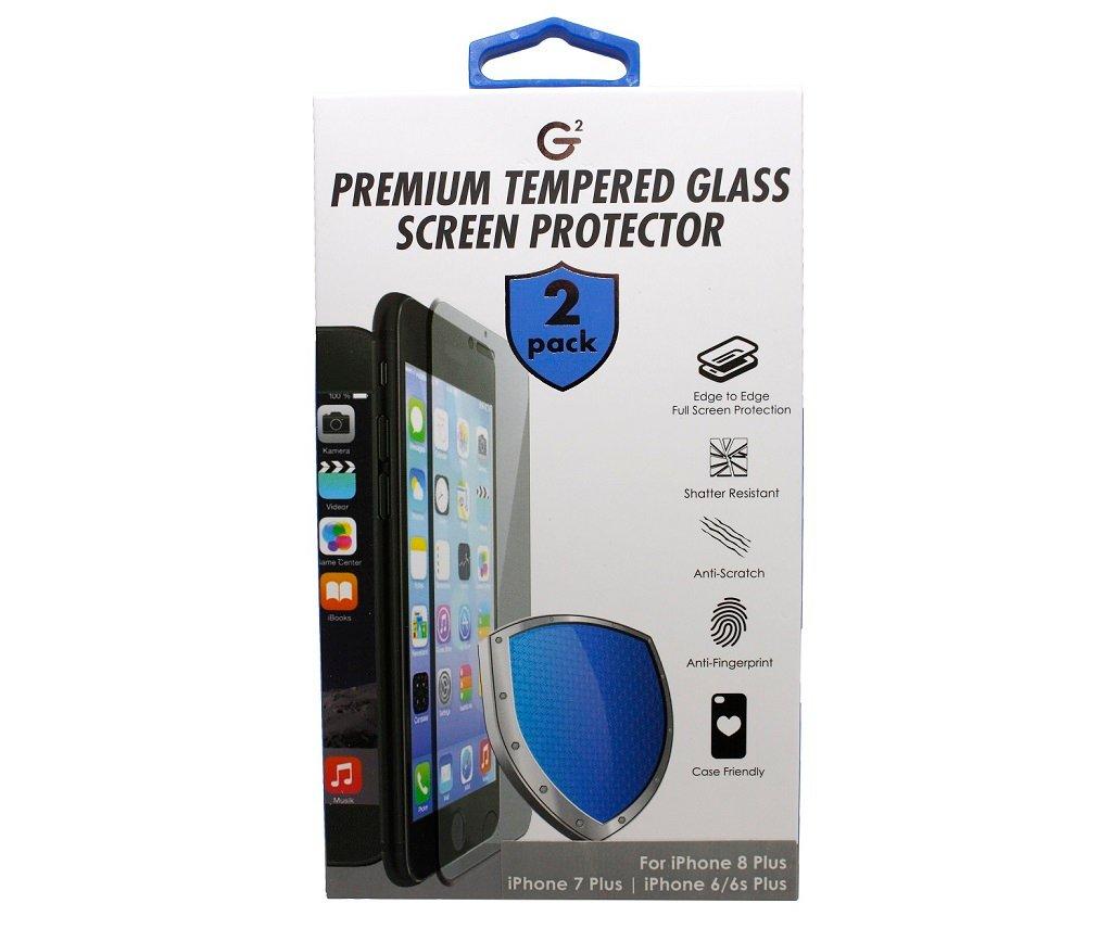 GabbaGoods Premium Tempered Glass Screen Protector 2 Pack (iPhone 8 Plus/7 Plus/6S Plus/6 Plus)