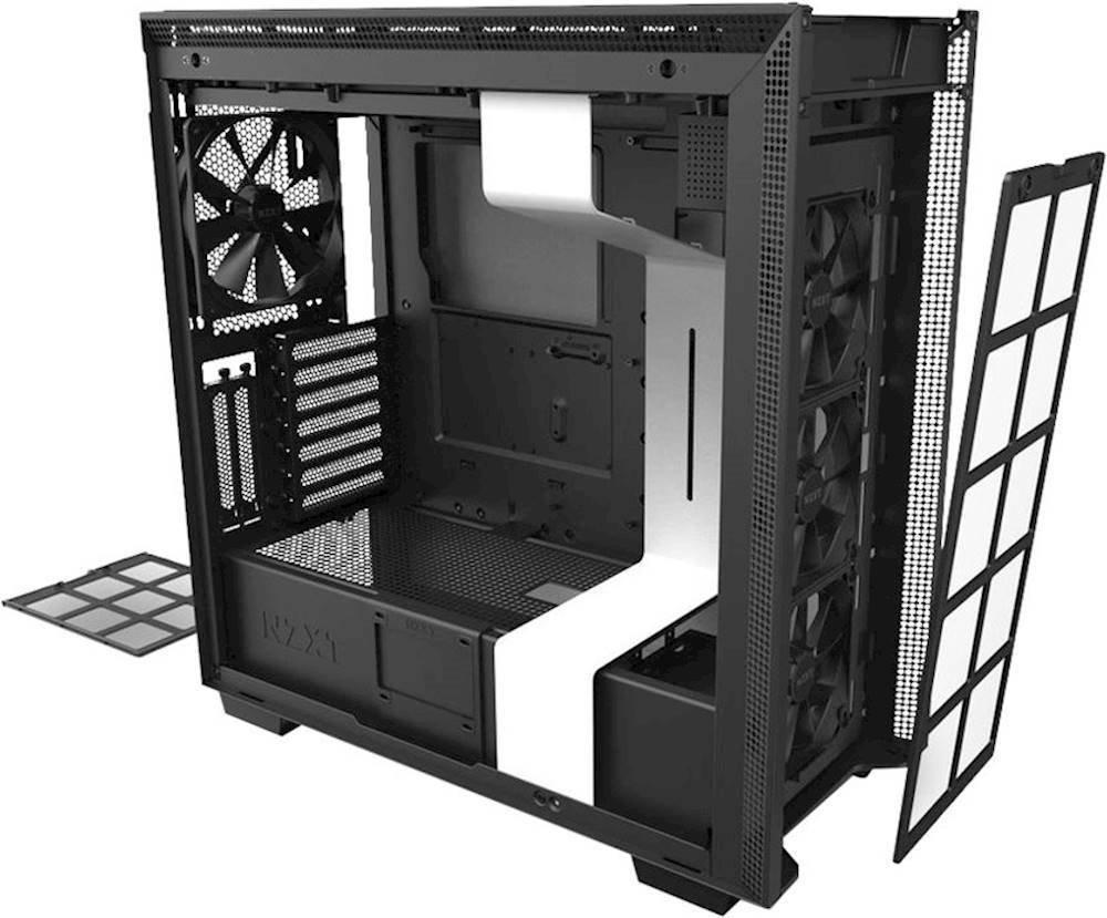 list item 3 of 8 NZXT H710i Tempered Glass Mid-Tower Computer Case with RGB Matte White