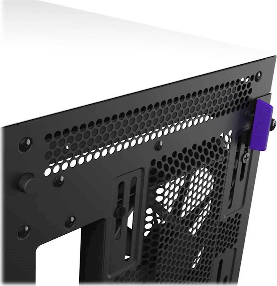 list item 6 of 8 NZXT H710i Tempered Glass Mid-Tower Computer Case with RGB Matte White