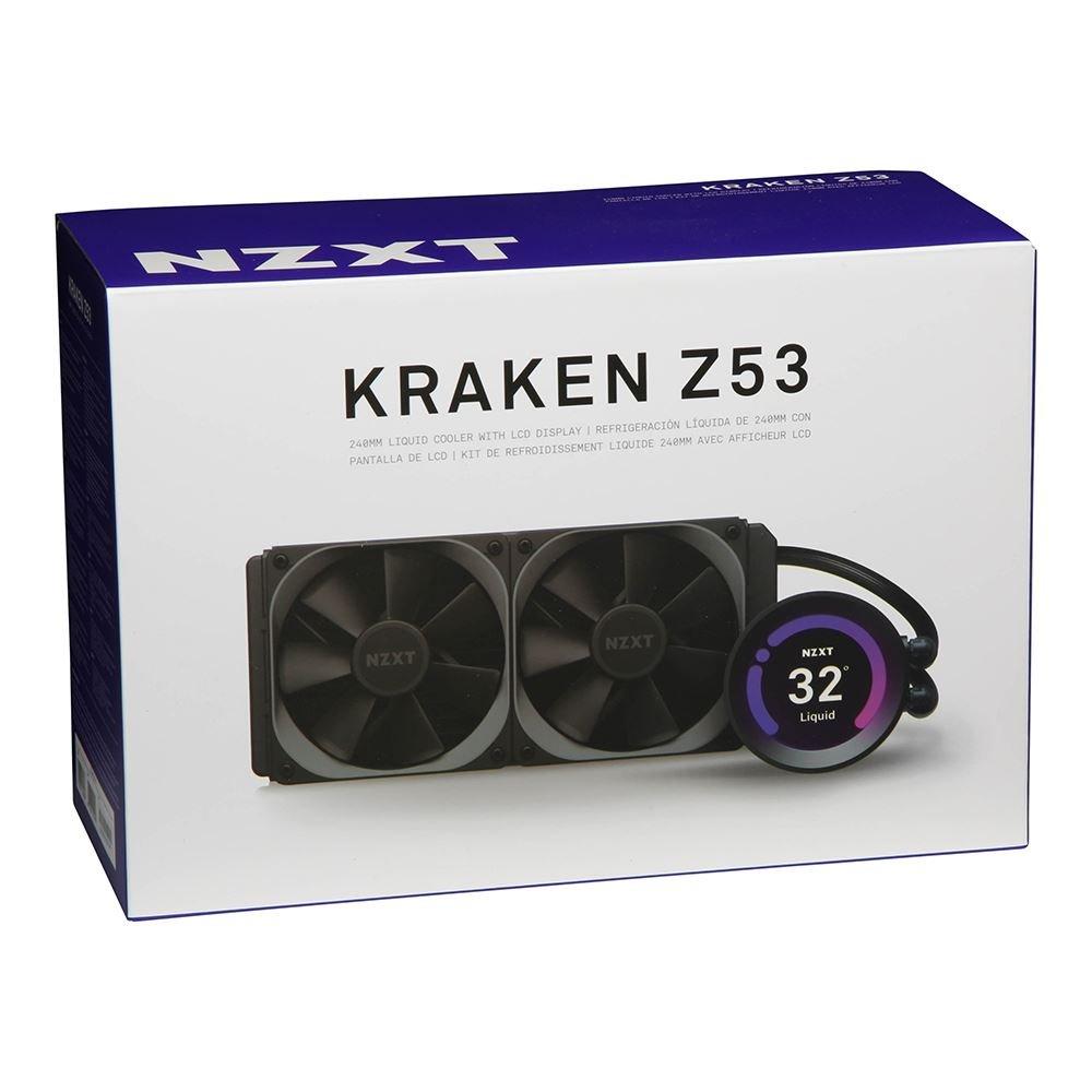 NZXT Kraken Z53 240mm AIO CPU Liquid Cooler with LCD Display RLKRZ5301