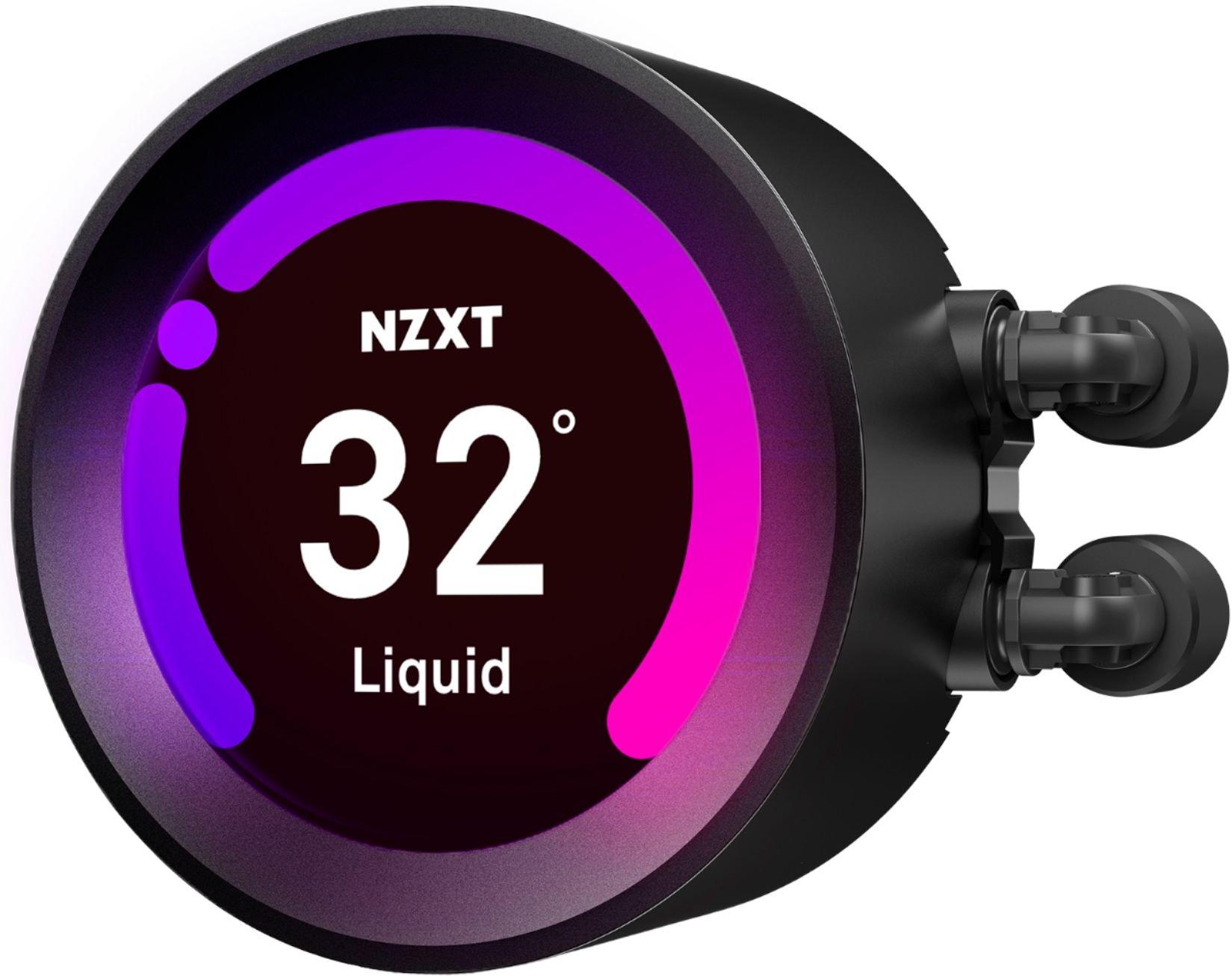 Nzxt kraken z73 rgb 380mm aio cpu liquid cooler with lcd display rlkrz7301