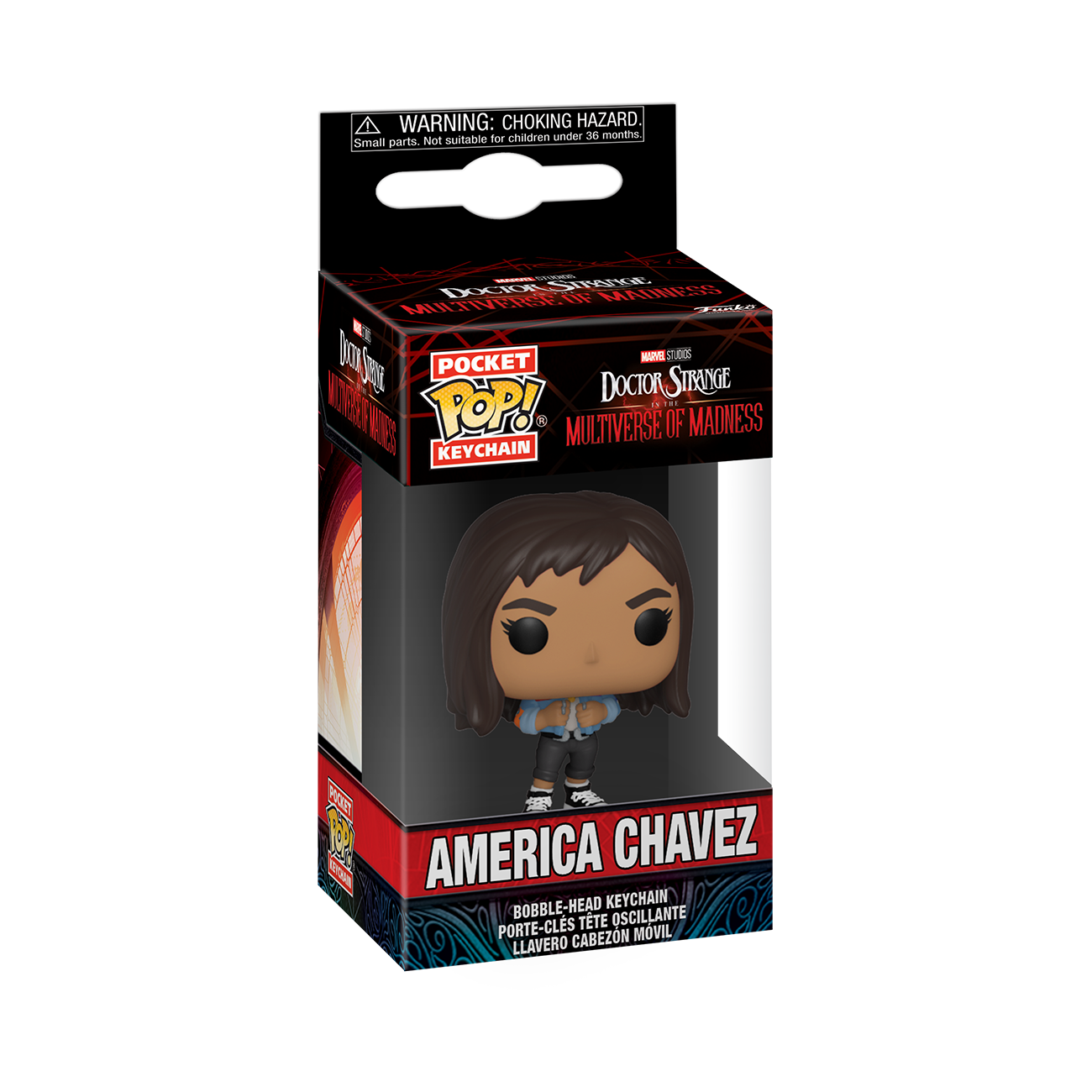 Funko Pop! Keychain: Marvel Doctor Strange in the Multiverse of Madness America Chavez 4-in Vinyl Keychain