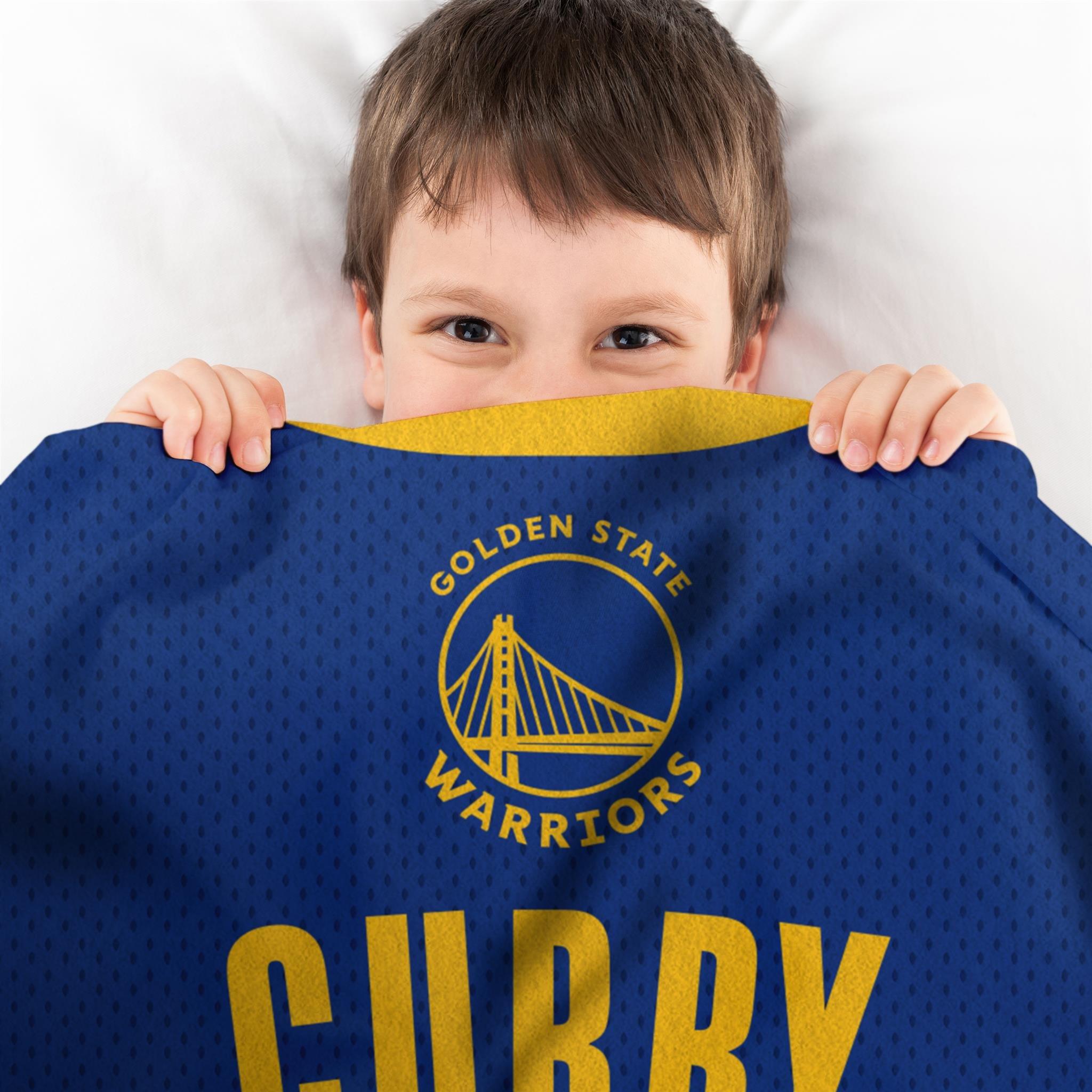 Sleep Squad NBA Golden State Warriors Stephen Curry SuperSoft Plush Blanket 60x80