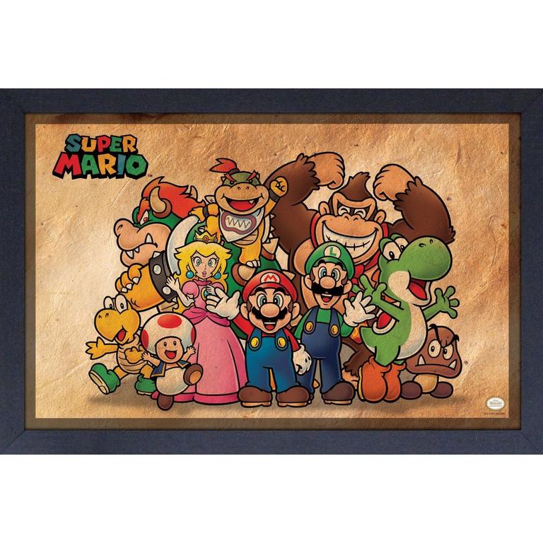 Super Mario Vintage Framed Print