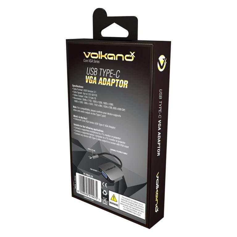Volkano X Core VGA Series USB-C to VGA Adapter