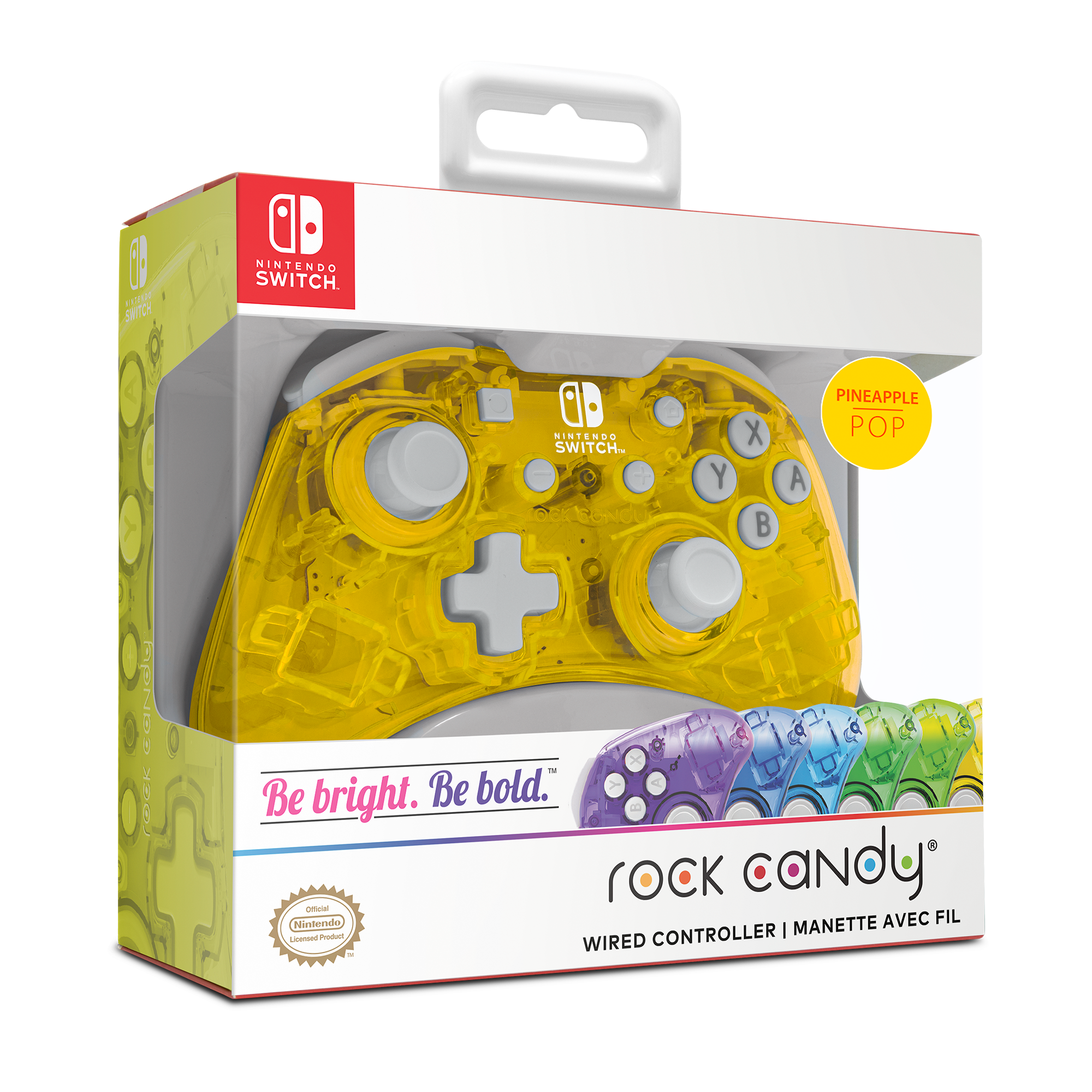 list item 7 of 7 PDP Rock Candy Wired Controller for Nintendo Switch - Pineapple Pop