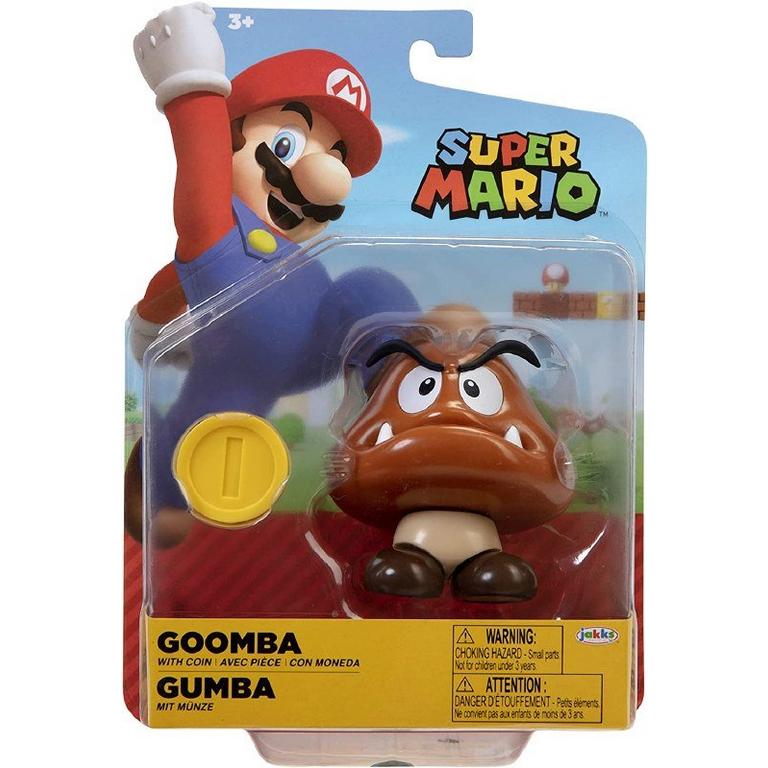 Jakks Pacific Super Mario Goomba with Coin 4-in Action Figure