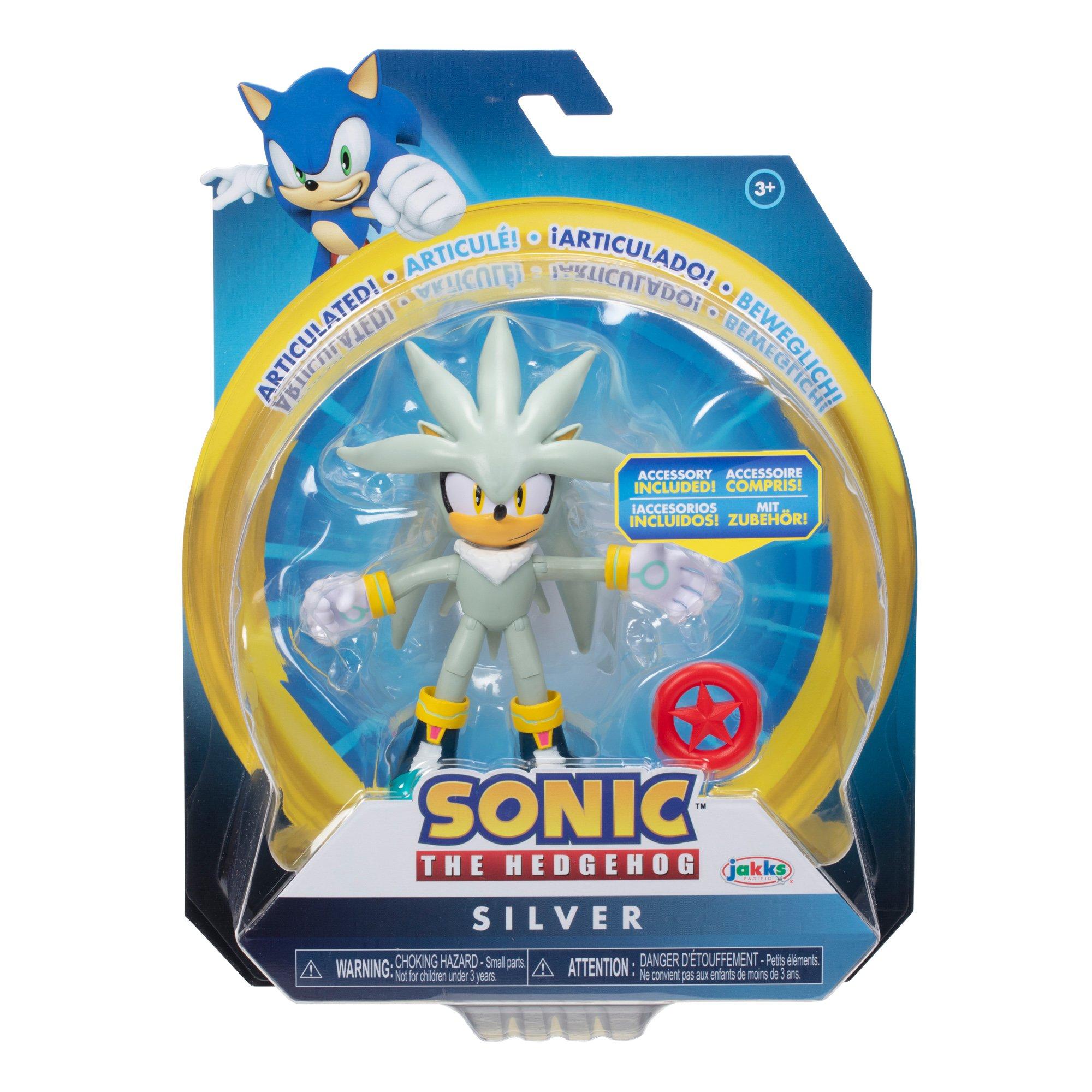 Jakks Pacific Sonic the Hedgehog Silver with Red Ring 4-in Action Figure