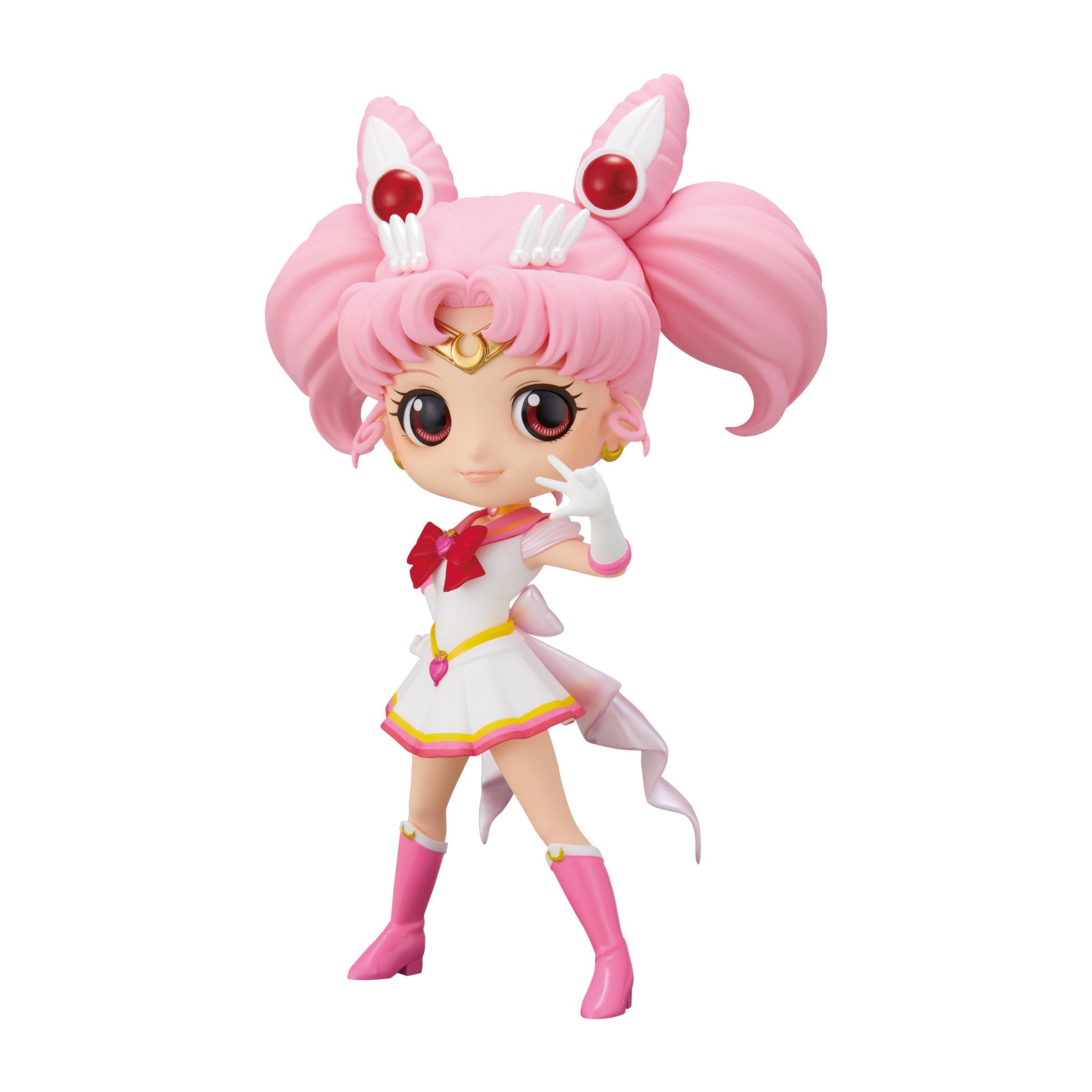 Banpresto Pretty Guardian Sailor Moon Eternal Q Posket Super Sailor Chibi Moon Version A 6 In Figure