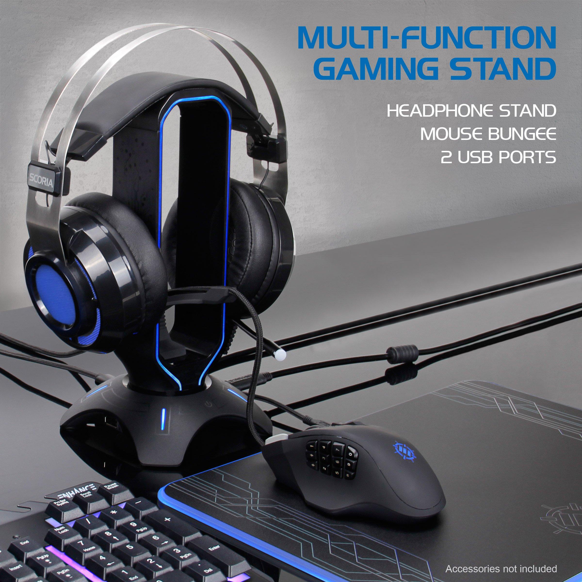 ENHANCE MultiFunction Flexible LED Gaming Headset Stand