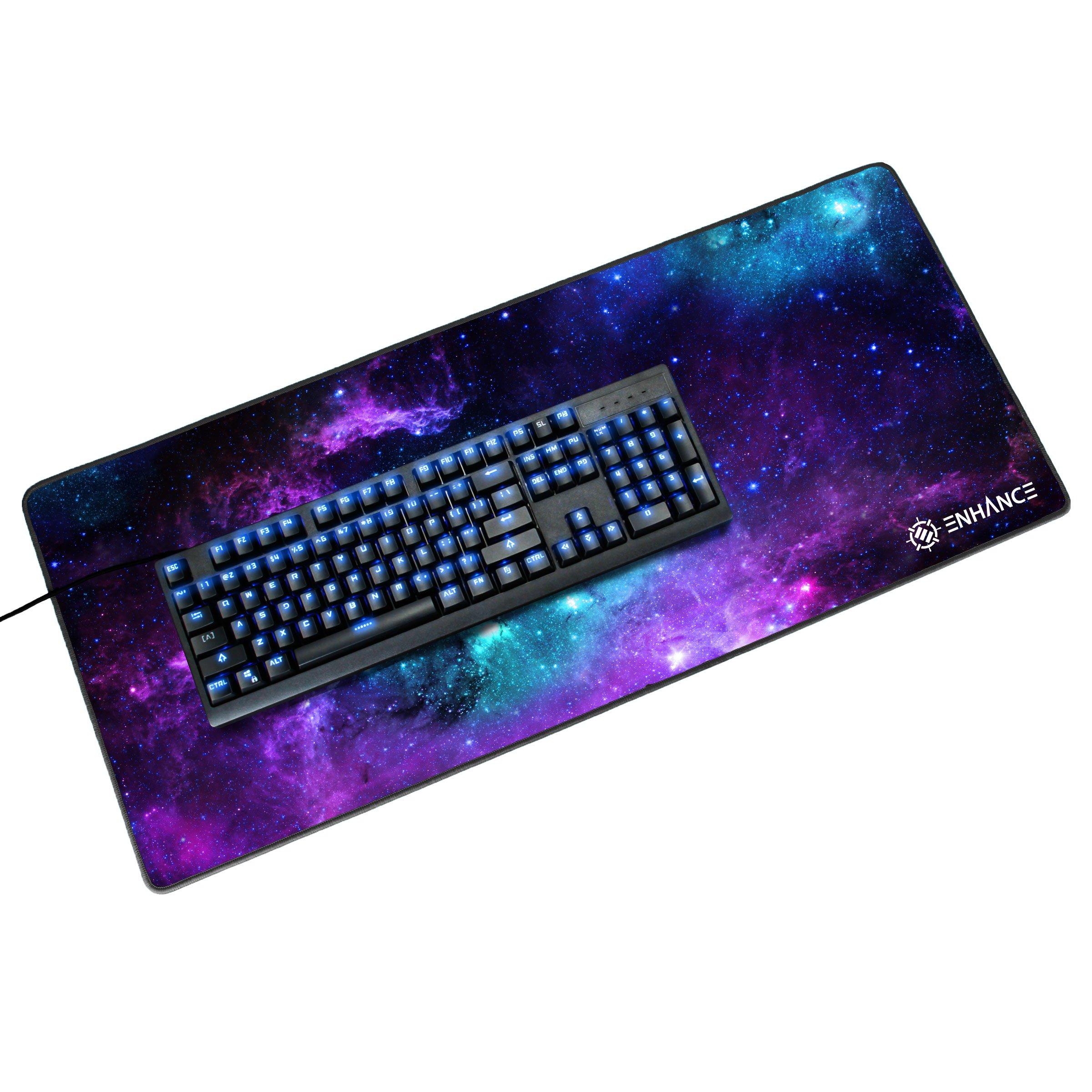 ENHANCE Pathogen XXL Extended Gaming Mouse Pad Galaxy
