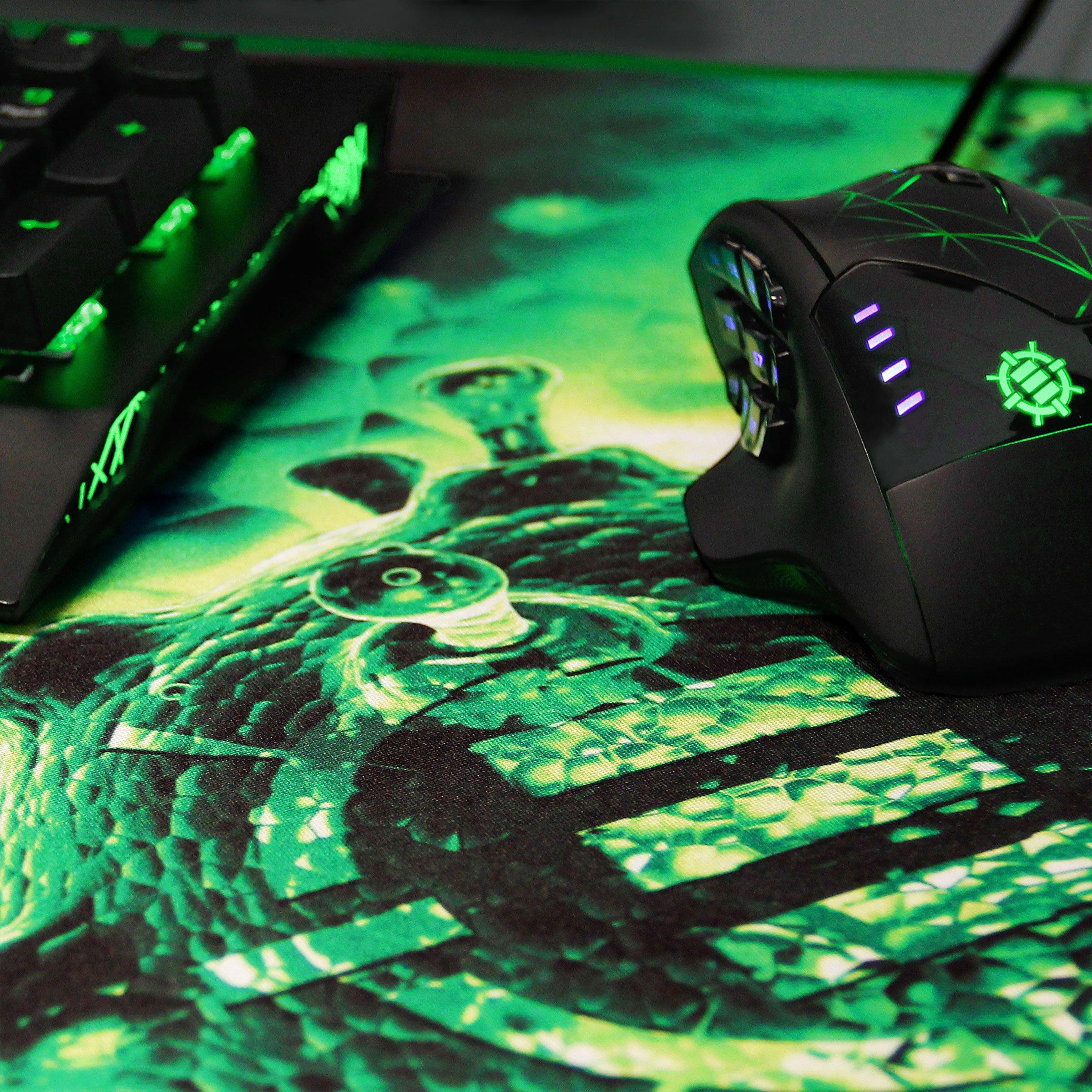 list item 5 of 9 ENHANCE Pathogen XXL Extended Gaming Mouse Pad Green