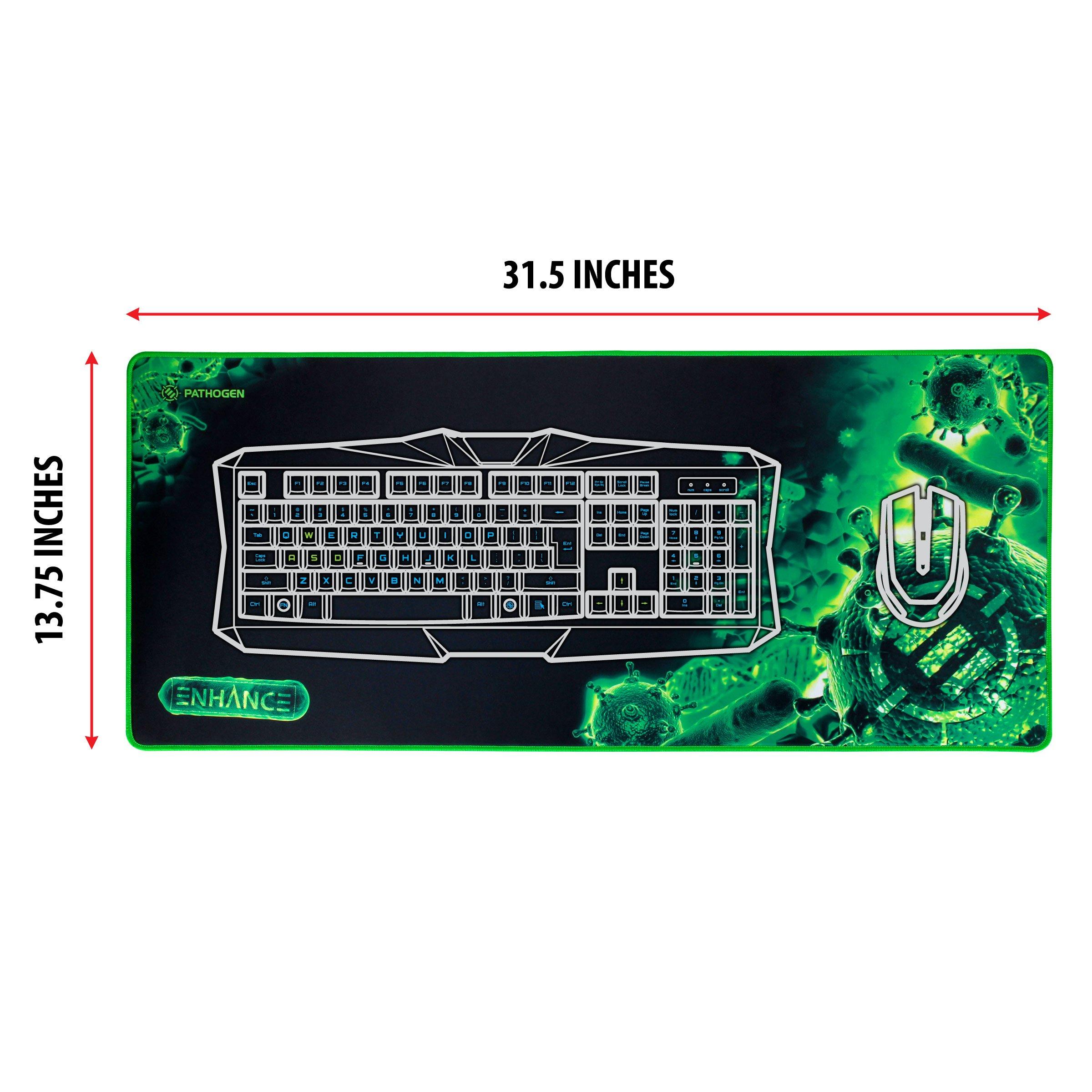 ENHANCE Pathogen XXL Extended Gaming Mouse Pad Green
