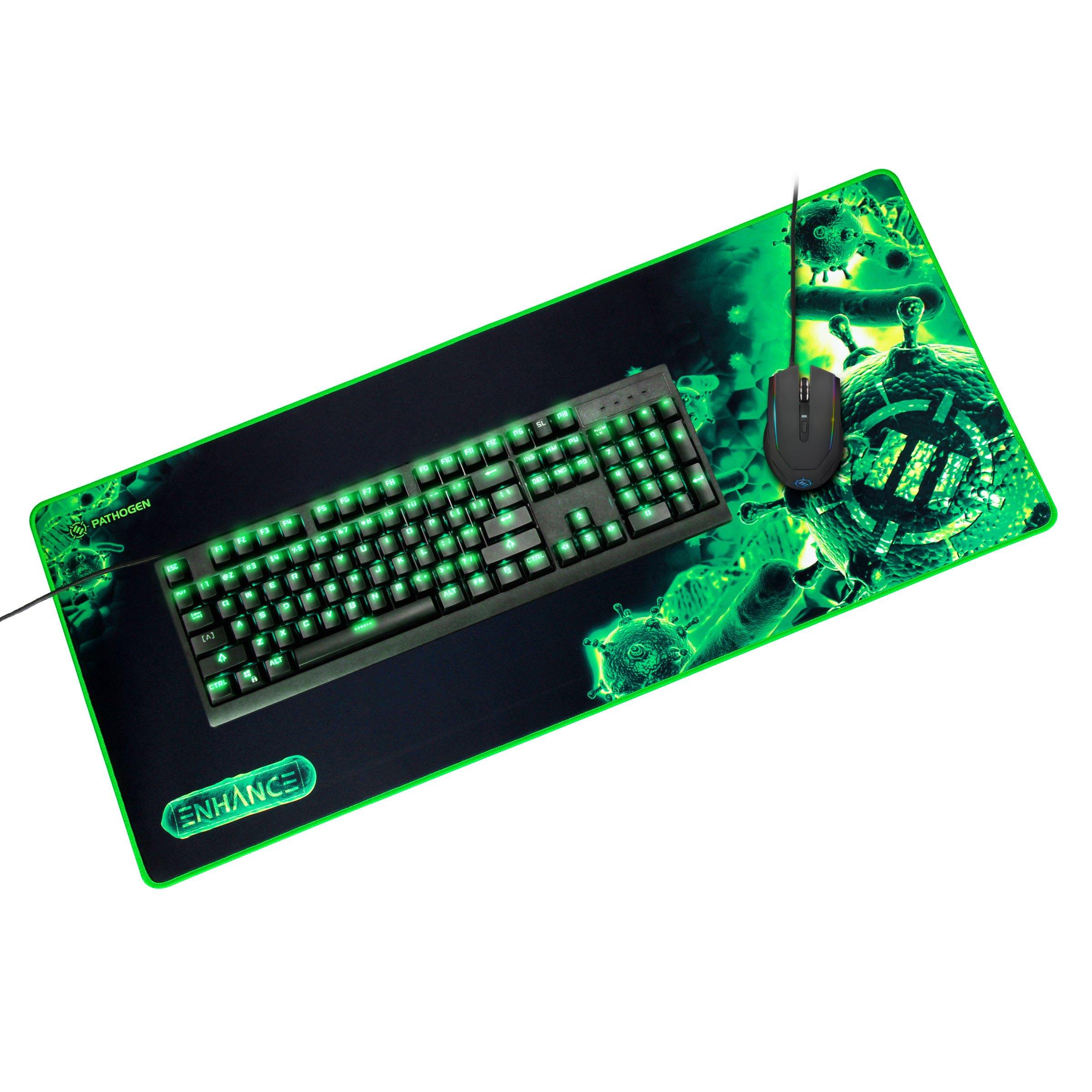 ENHANCE Pathogen XXL Extended Gaming Mouse Pad Green