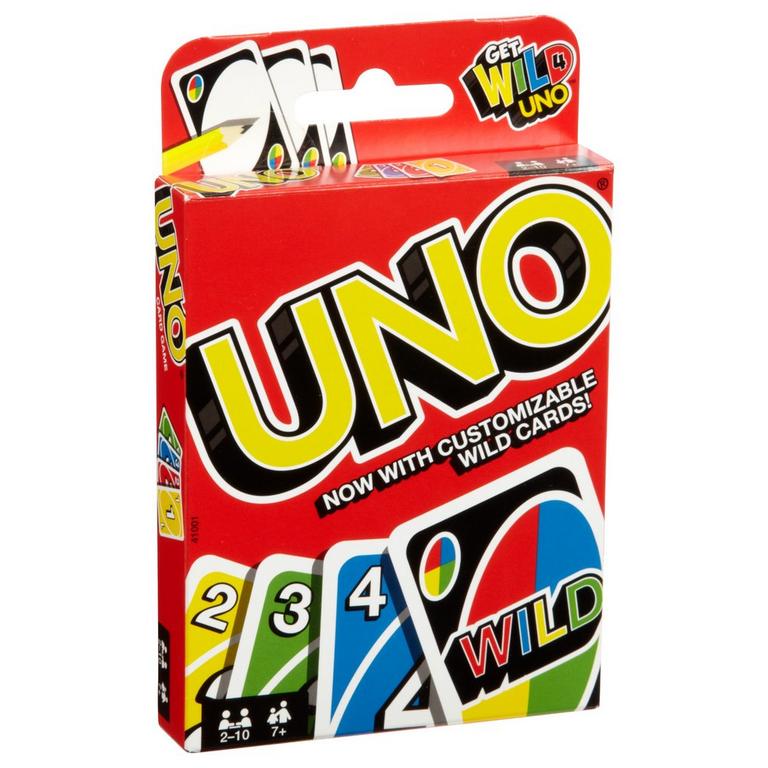 Mattel Uno Card Game with Customizable Wild Cards Newest Version 