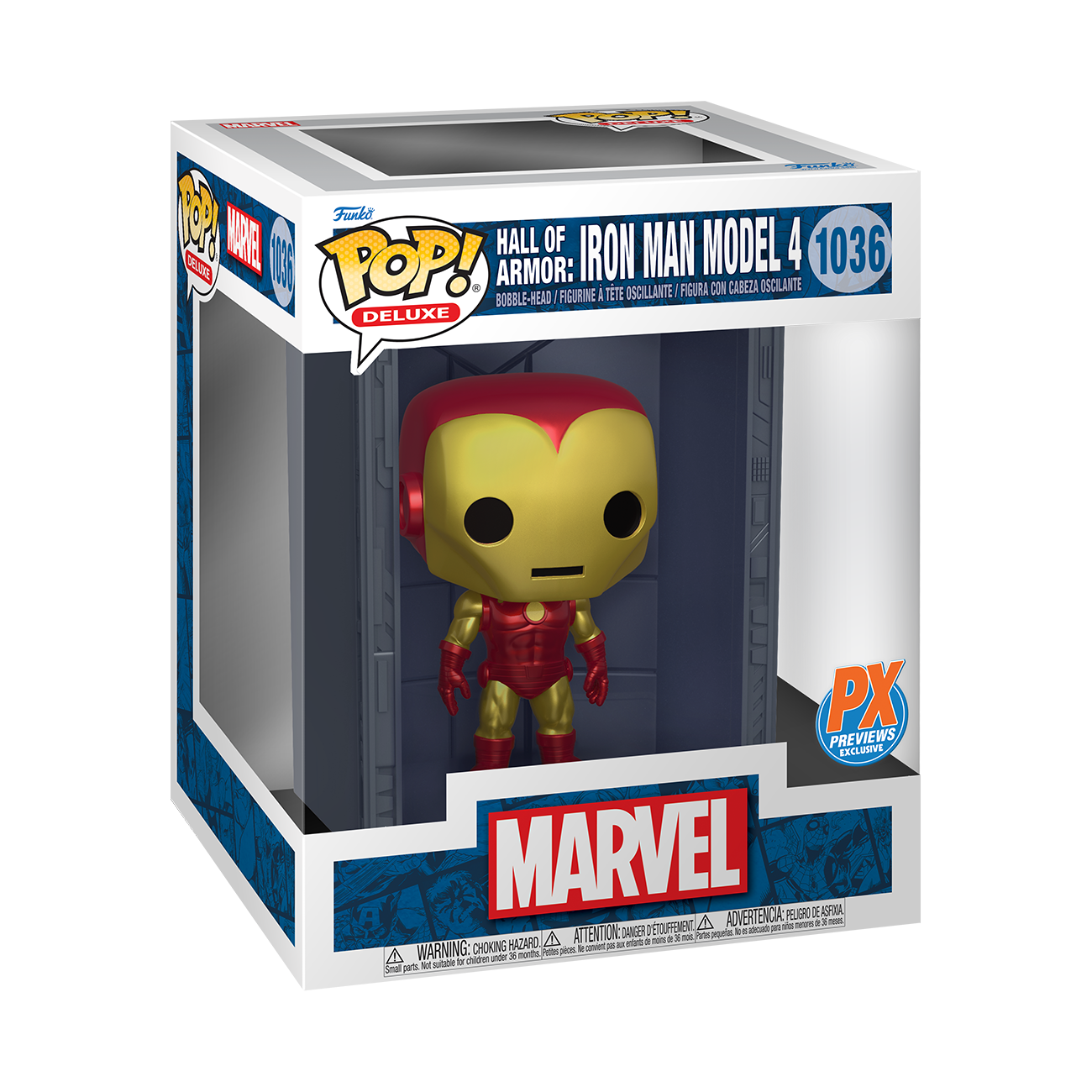 Funko POP! Deluxe Hall of Armor Iron Man Model 4 Bobblehead Vinyl Figure
