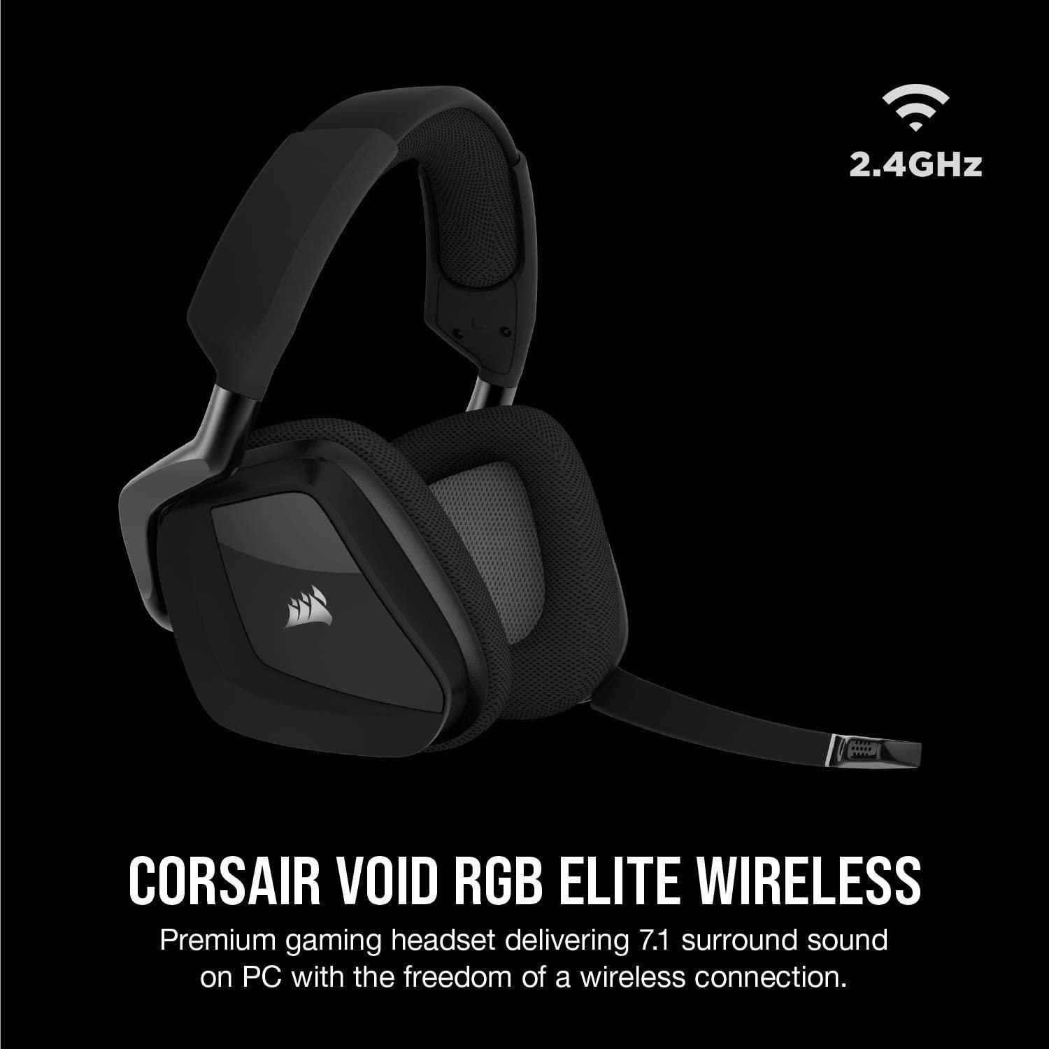 list item 3 of 7 CORSAIR VOID RGB ELITE Wireless Gaming Headset with 7.1 Surround Sound