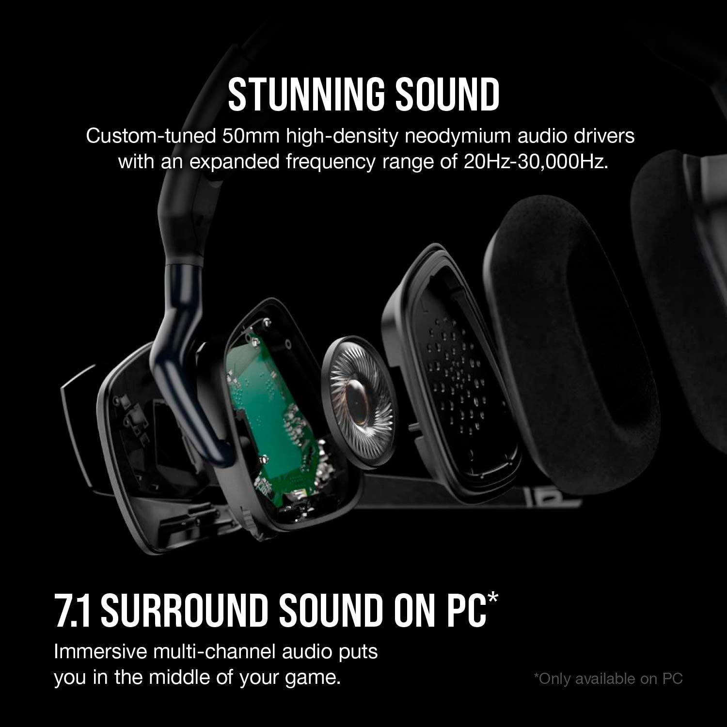 Corsair VOID RGB ELITE Wireless Gaming Headset with 7.1 Surround Sound - Universal