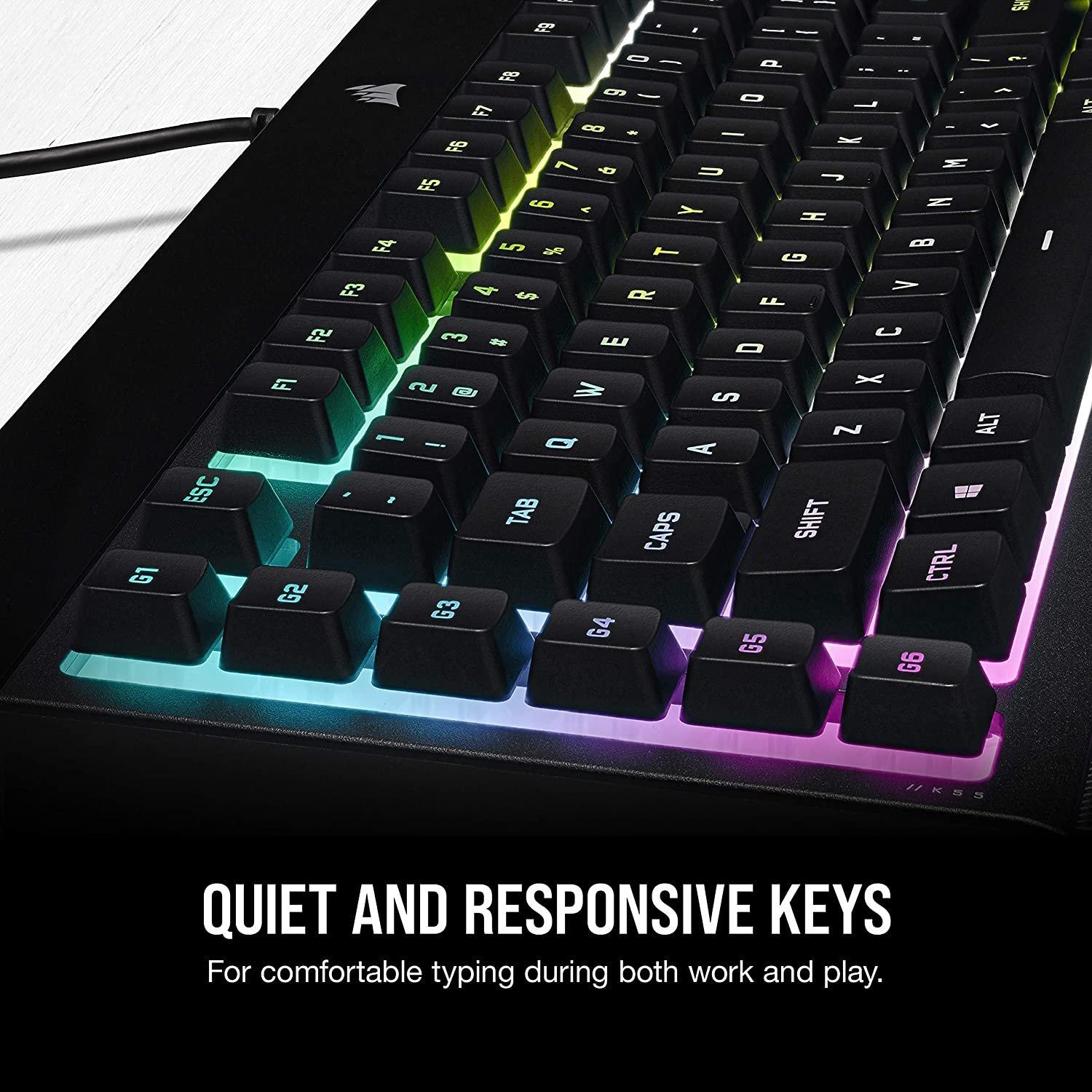 Keyboard CORSAIR GameStop PRO RGB XT K55 Gaming |