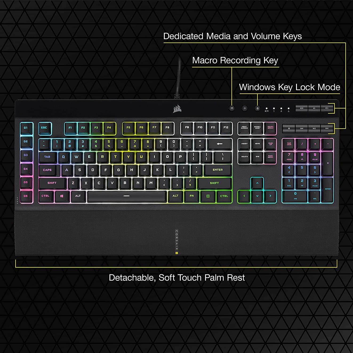 CORSAIR K55 RGB PRO XT Gaming Keyboard
