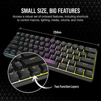 list item 4 of 6 CORSAIR K65 RGB MINI 60% Cherry MX Speed Switches Mechanical Gaming Keyboard