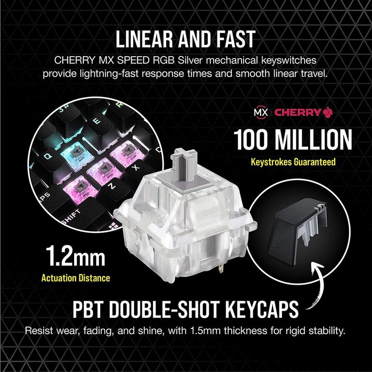 CORSAIR K65 RGB MINI 60% Cherry MX Speed Switches Mechanical Gaming Keyboard