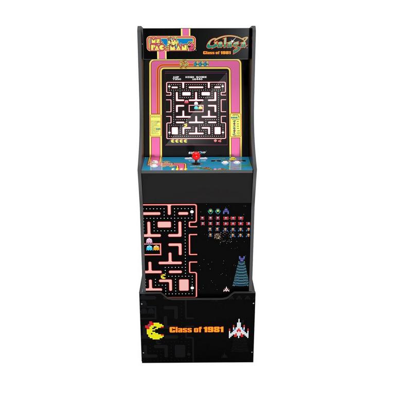 Arcade1Up Ms. Pac-Man and Galaga Arcade Cabinet with Riser