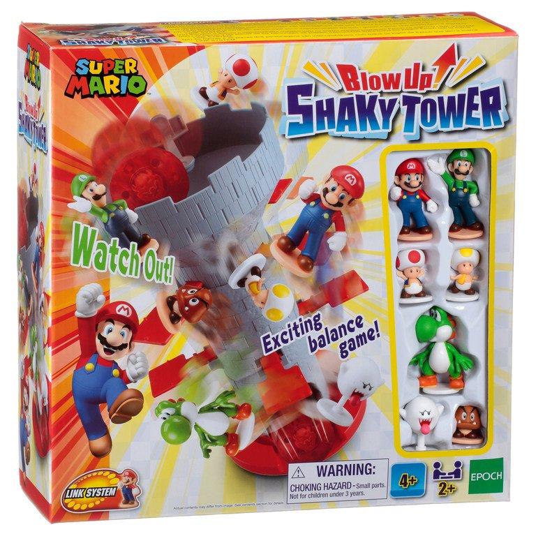 Epoch Gioco Super Mario Shaky Tower E Blister Con 4 Personaggi Epoch 