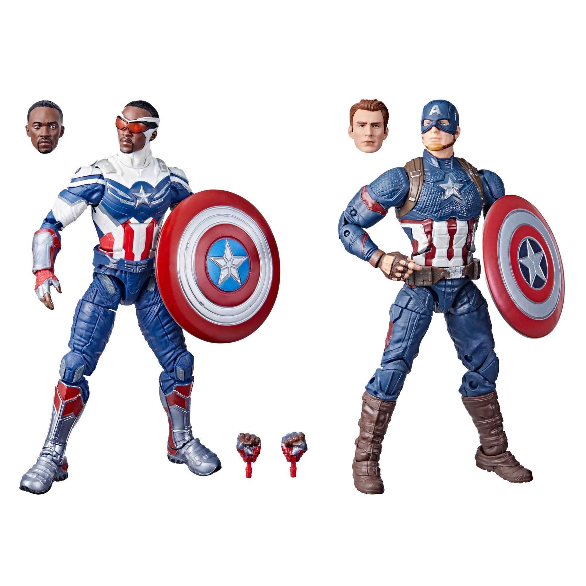 Hasbro Marvel Legends Series The and the Winter Soldier Sam Wilson and Avengers: Endgame Steve Rogers 6-in Action Figure Set | GameStop