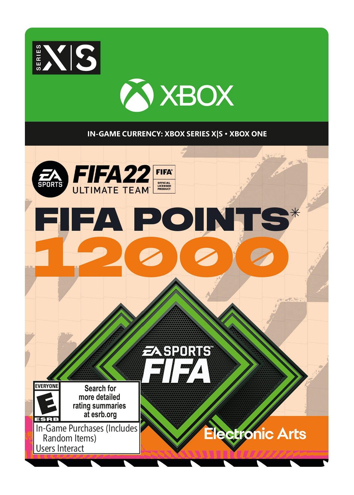 fifa 22 12000 ultimate team points xbox one gamestop
