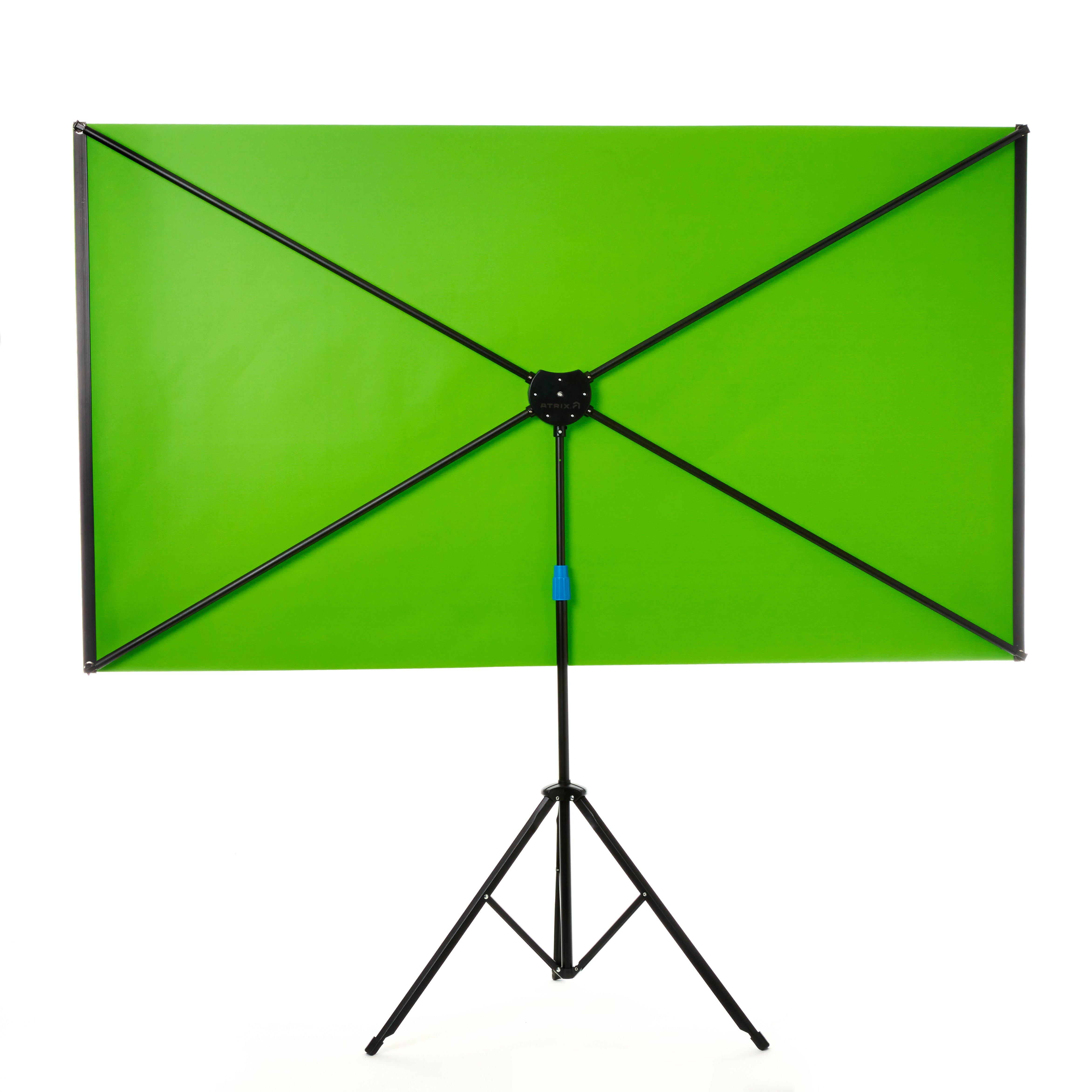 list item 3 of 7 Atrix Portable Green Screen with Tripod Stand
