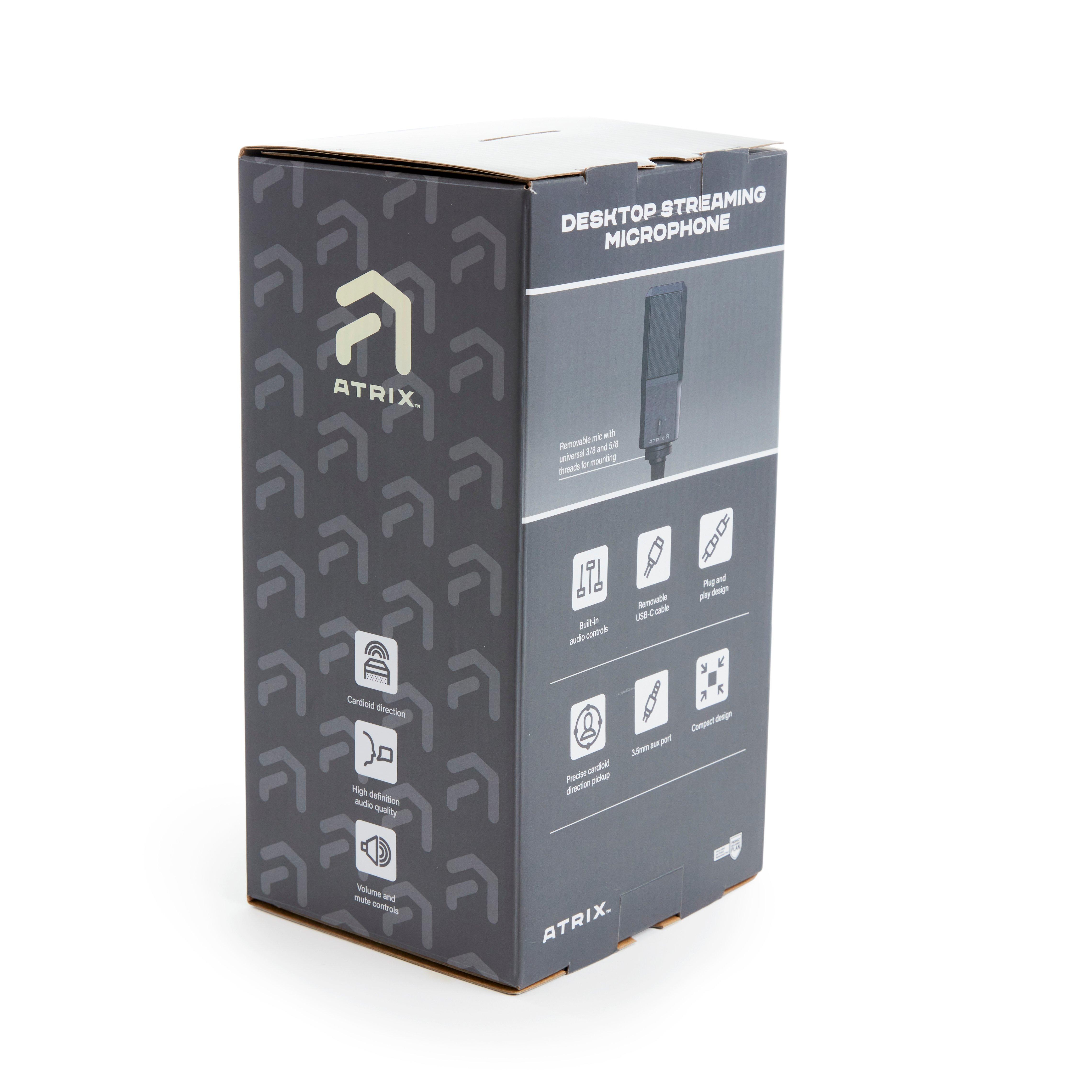 Atrix Desktop USB Streaming Microphone for PC