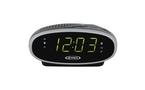 Jensen Digital AM/FM Dual Alarm Clock Radio Black/Silver