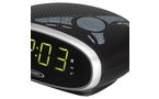 Jensen Digital AM/FM Dual Alarm Clock Radio Black/Silver