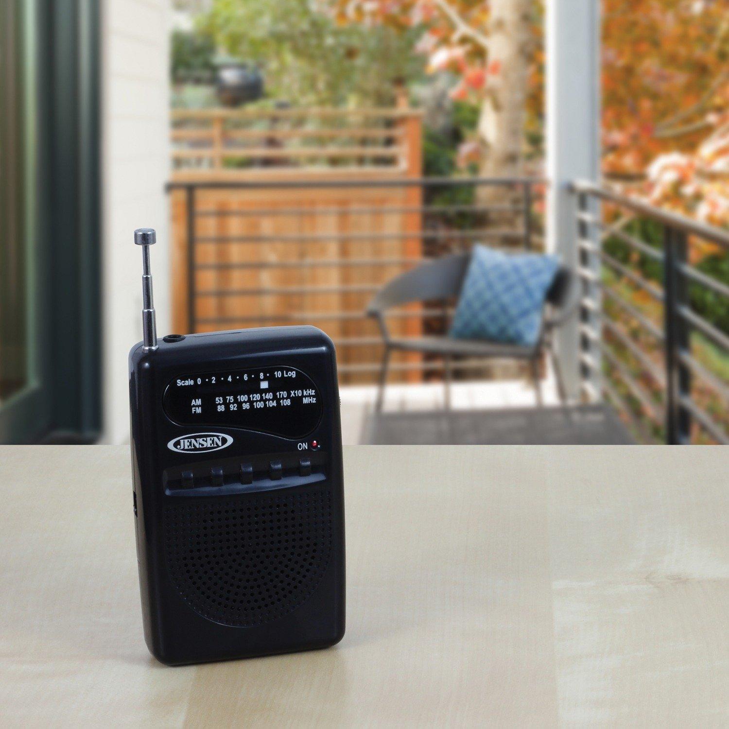 list item 5 of 5 Jensen AM/FM Portable Pocket Radio with Built-in Speaker
